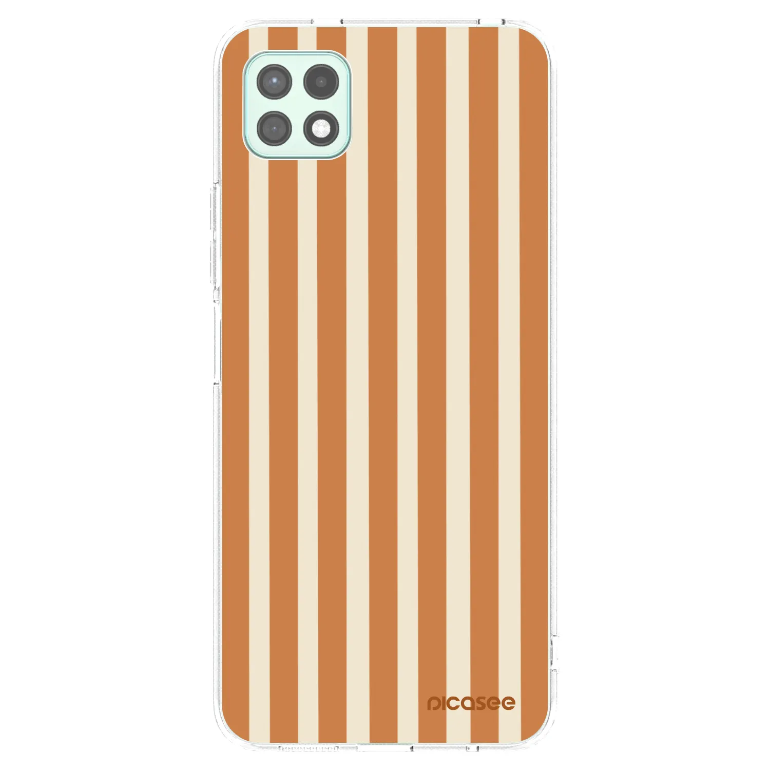 Picasee silikonový průhledný obal pro Samsung Galaxy A22 A226B 5G - Orange lines