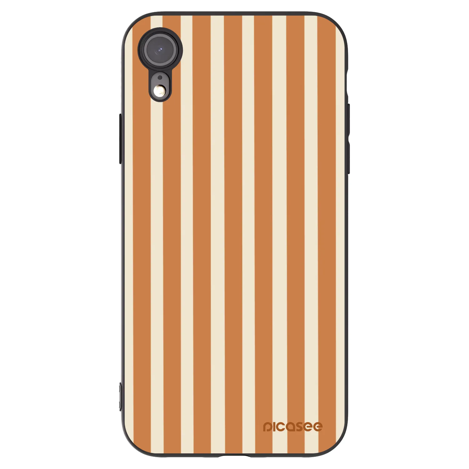 Picasee silikonový černý obal pro Apple iPhone XR - Orange lines