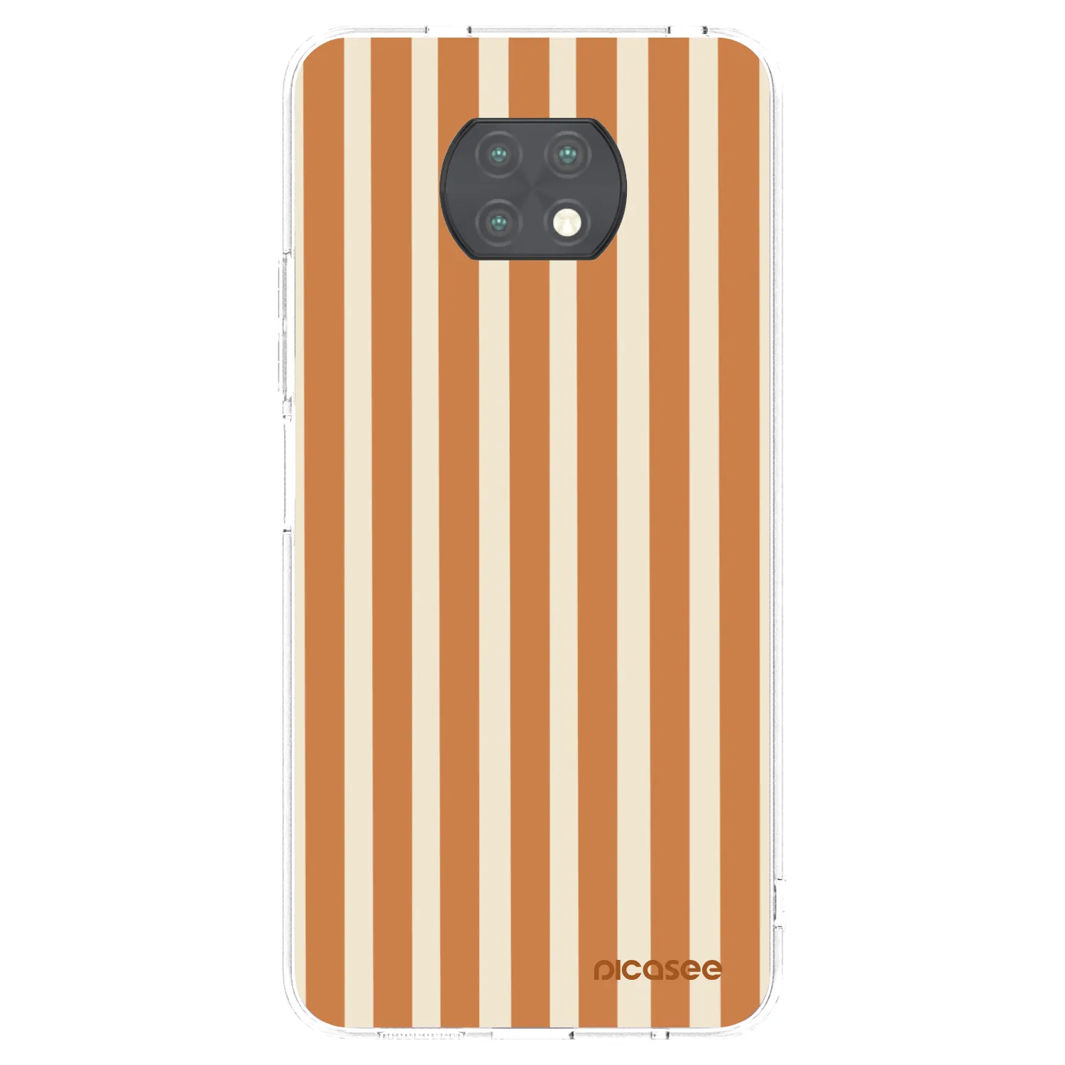 Picasee silikonový průhledný obal pro Xiaomi Redmi Note 9T - Orange lines