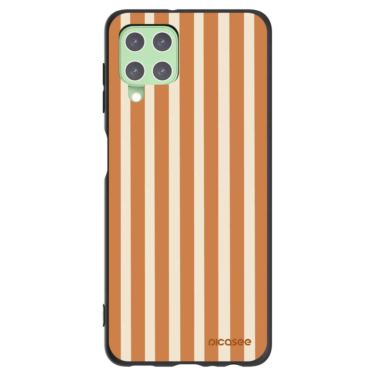 Picasee silikonový černý obal pro Samsung Galaxy A22 A225F 4G - Orange lines