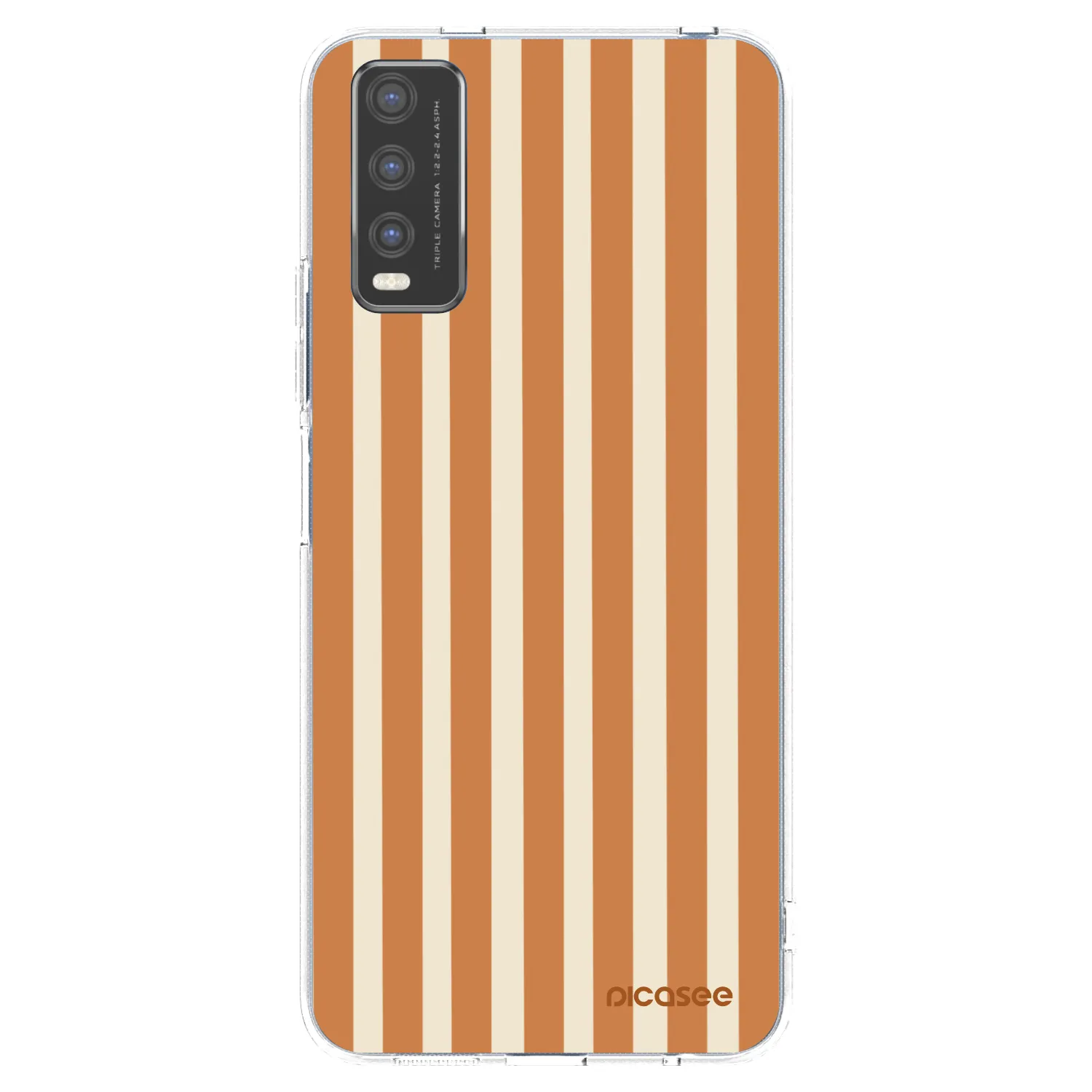Picasee silikonový průhledný obal pro Vivo Y20s - Orange lines