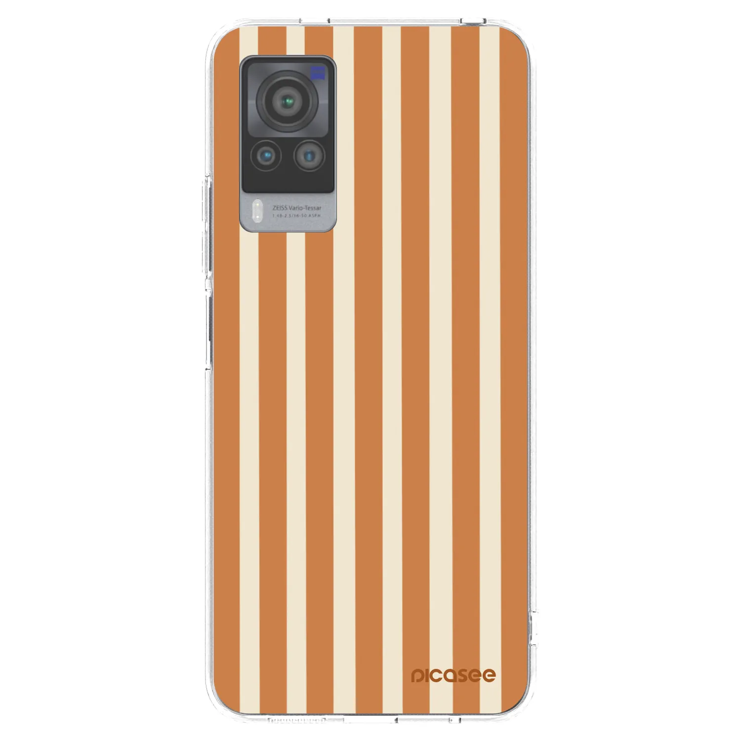 Picasee silikonový průhledný obal pro Vivo X60 Pro 5G - Orange lines