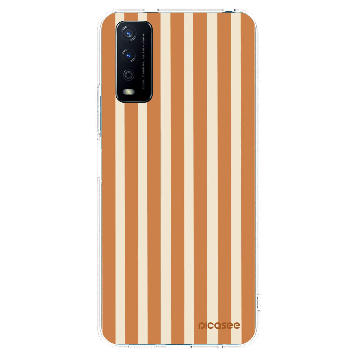 Picasee silikonový průhledný obal pro Vivo Y11s - Orange lines