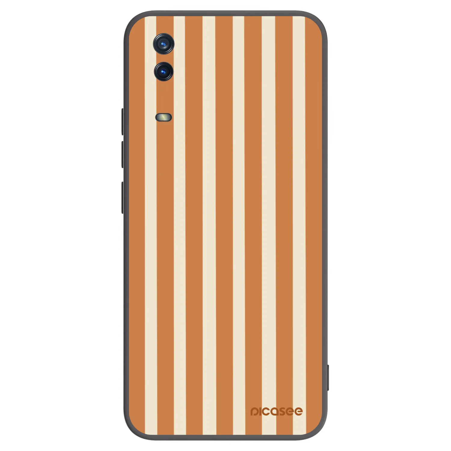 Picasee silikonový černý obal pro Vivo Y11s - Orange lines