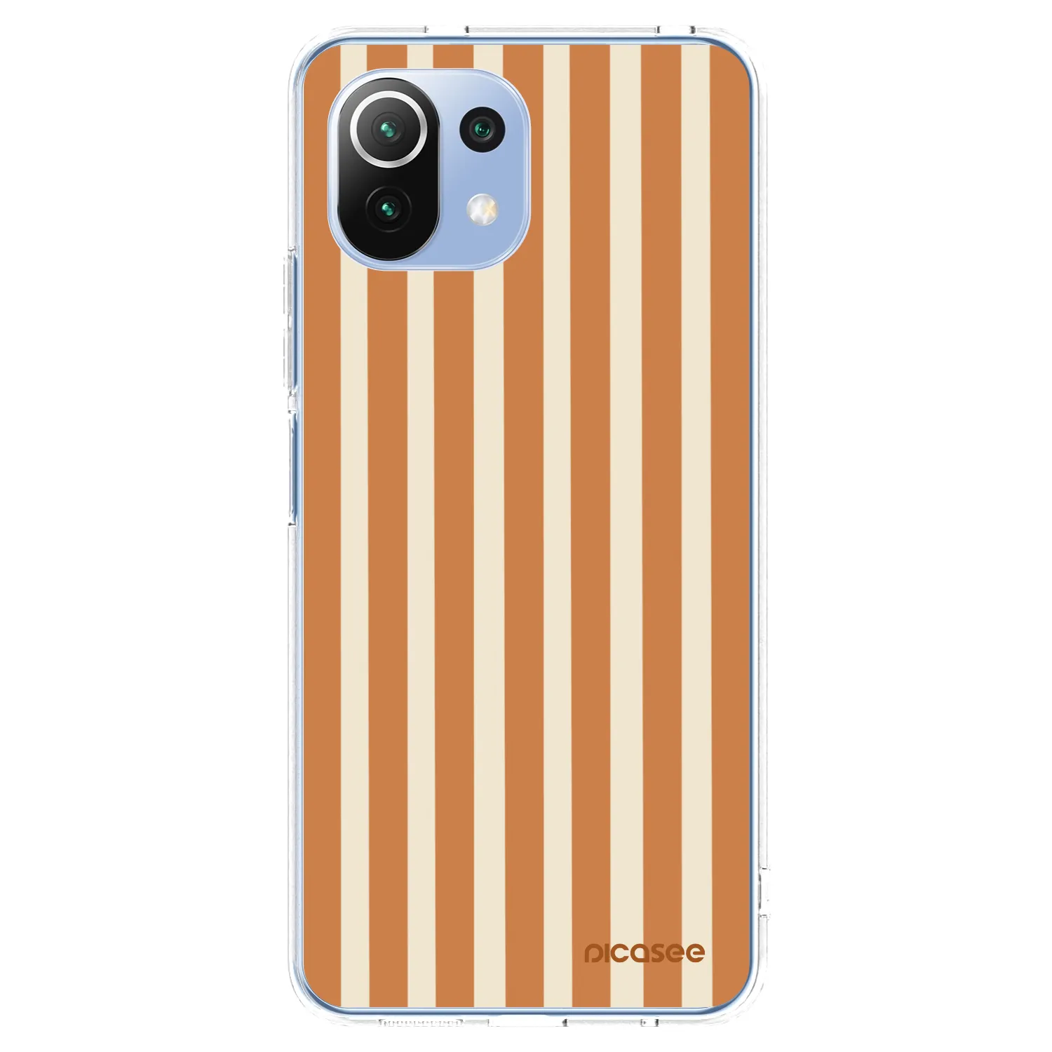 Picasee silikonový průhledný obal pro Xiaomi 11 Lite 5G NE - Orange lines