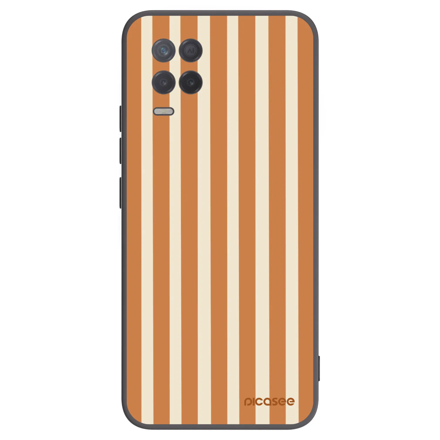 Picasee silikonový černý obal pro Realme 8 5G - Orange lines