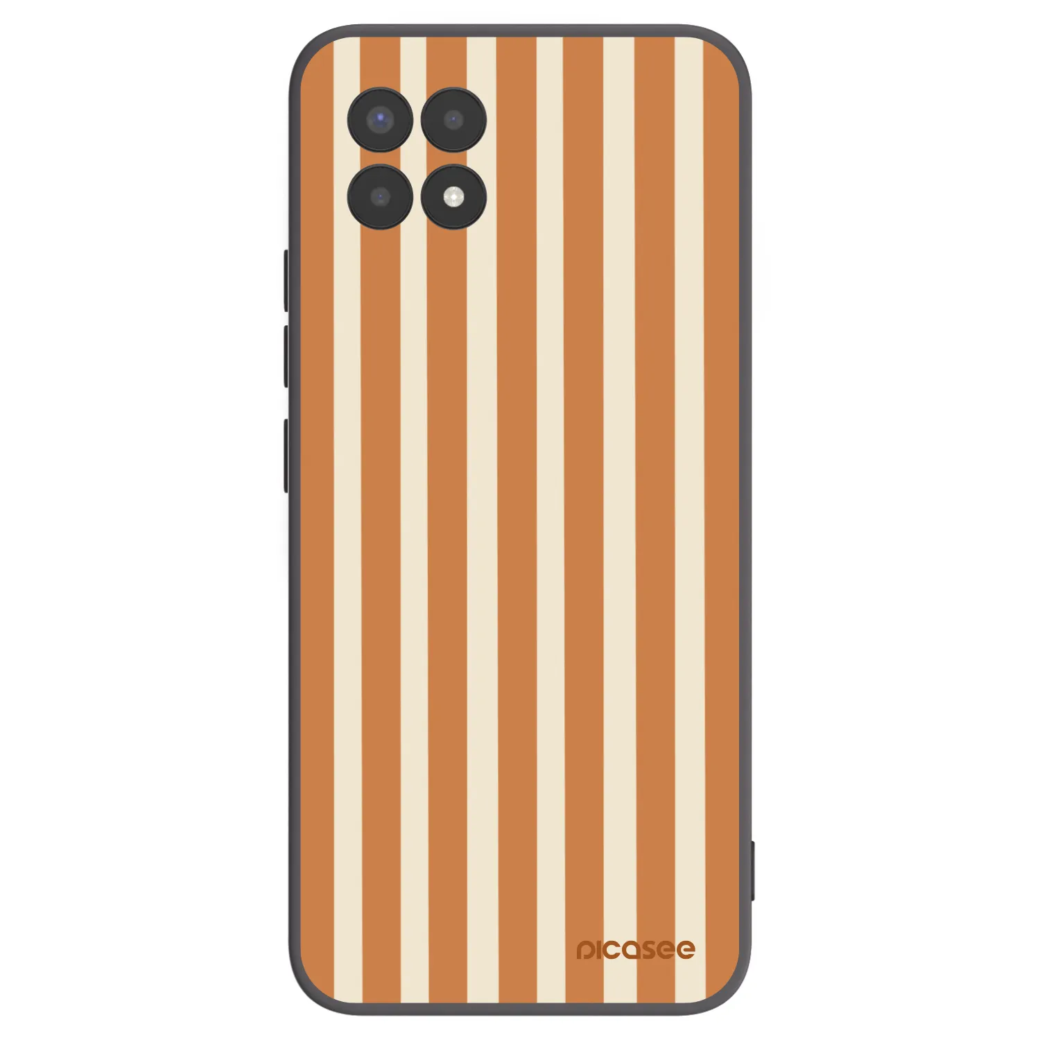 Picasee silikonový černý obal pro Realme 8i - Orange lines