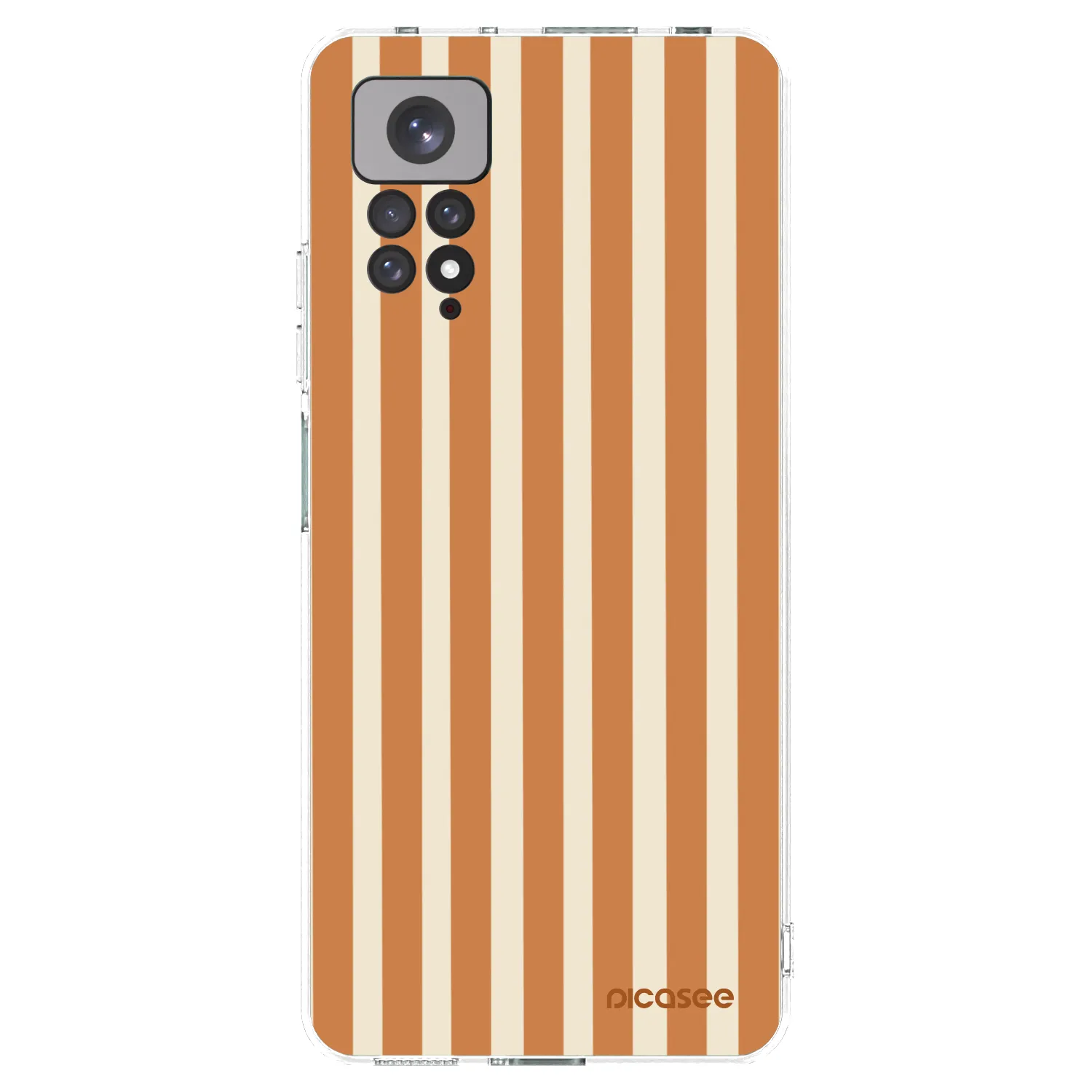 Picasee silikonový průhledný obal pro Xiaomi Redmi Note 11S 4G - Orange lines