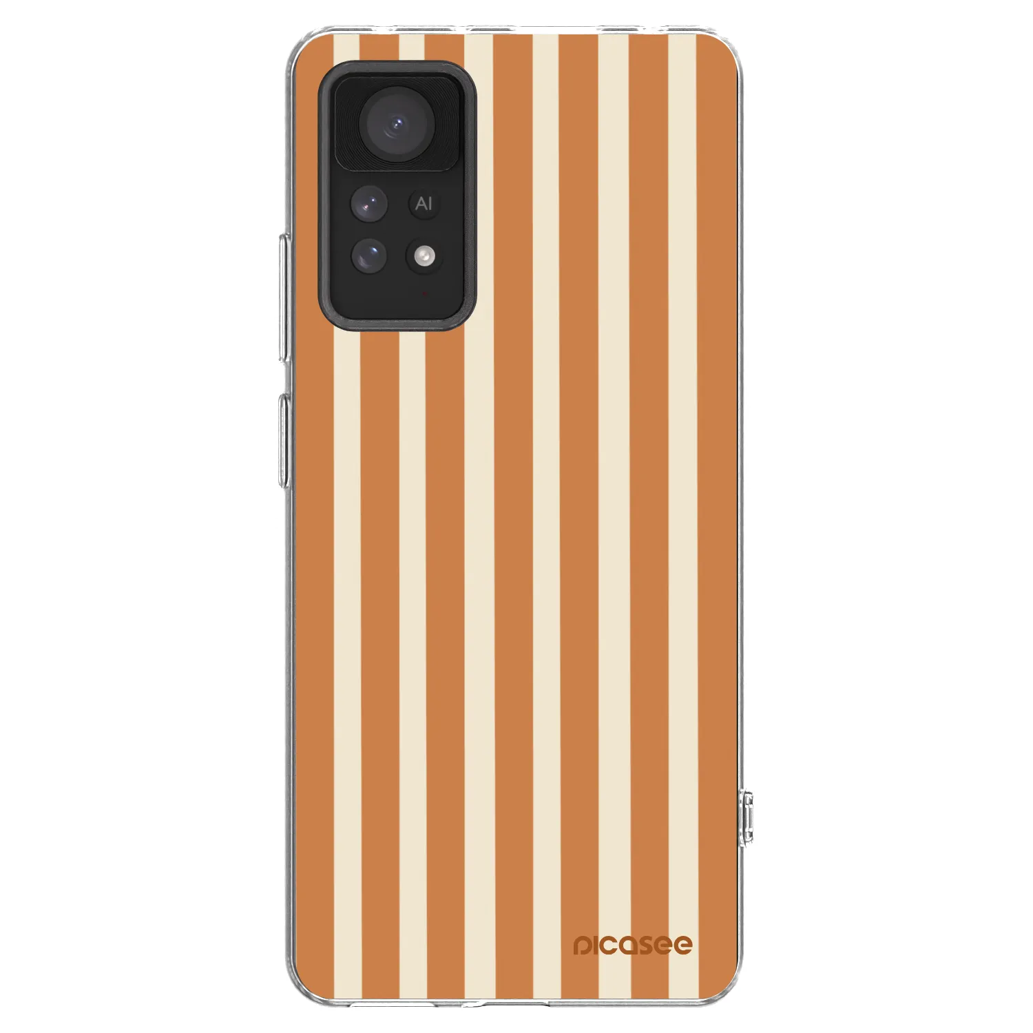Picasee silikonový průhledný obal pro Xiaomi Redmi Note 11 Pro - Orange lines