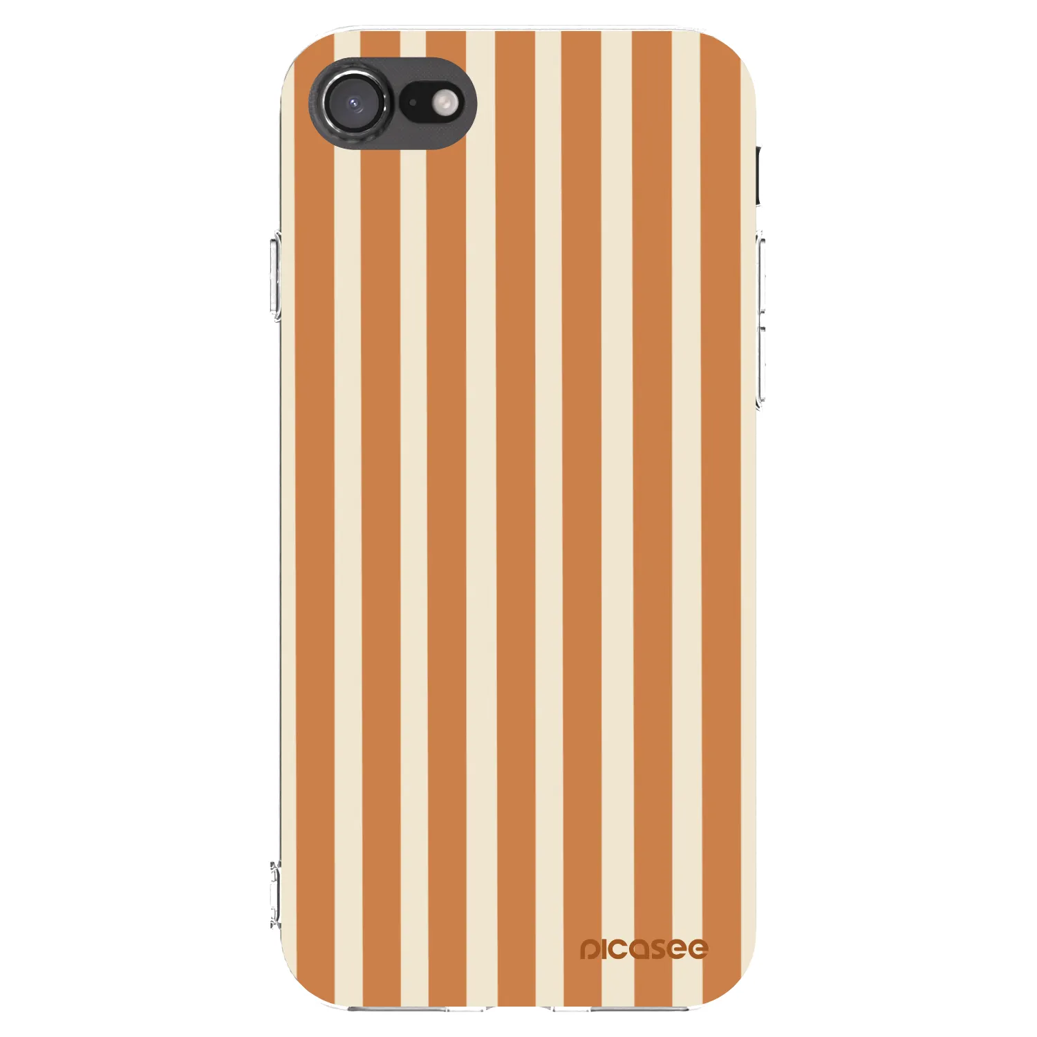 Picasee silikonový průhledný obal pro Apple iPhone SE 2022 - Orange lines