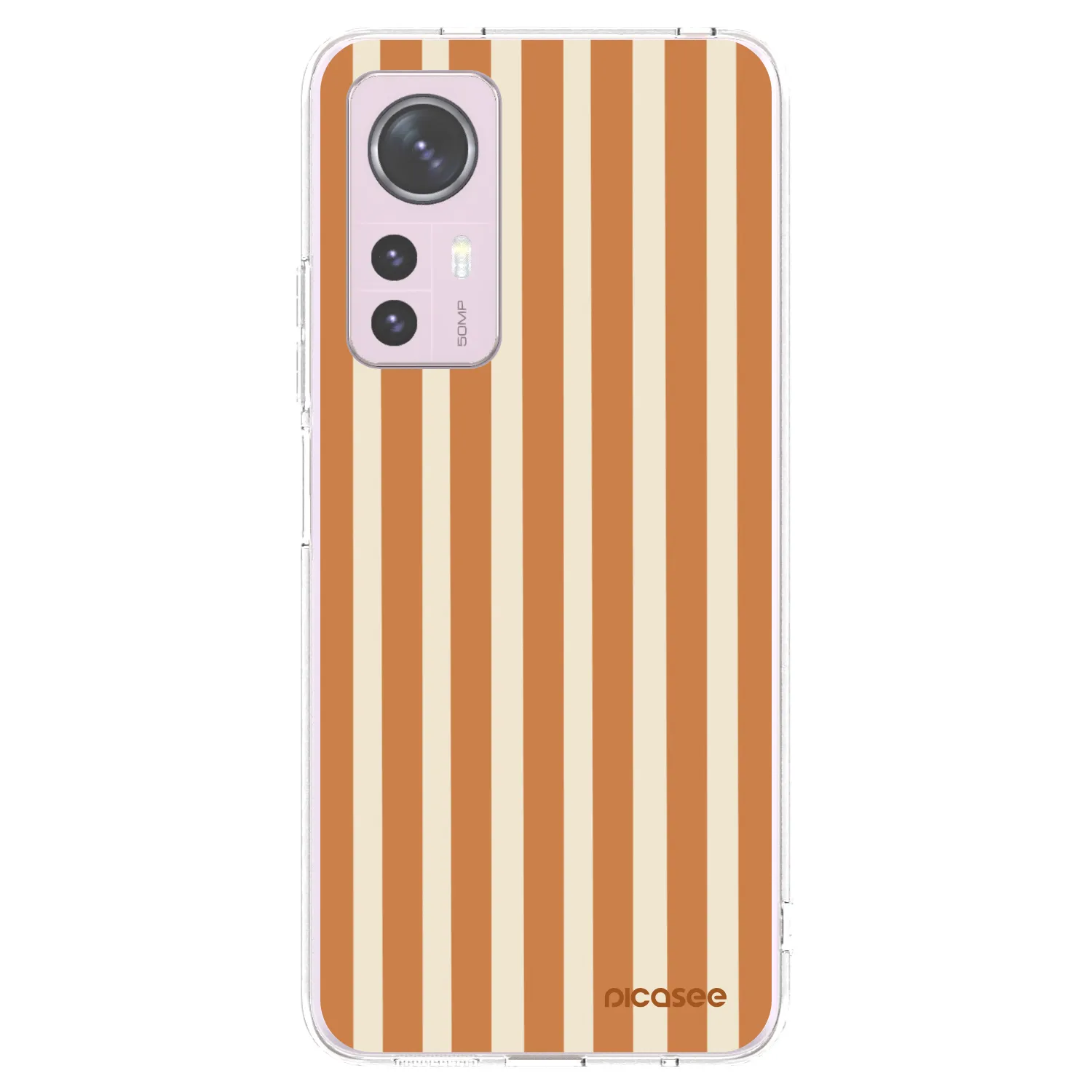 Picasee silikonový průhledný obal pro Xiaomi 12 - Orange lines