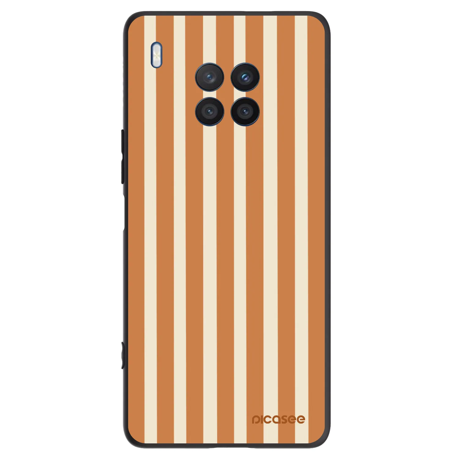 Picasee silikonový černý obal pro Honor 50 Lite - Orange lines