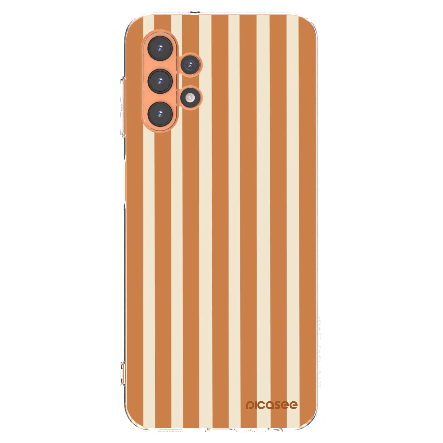 Picasee silikonový průhledný obal pro Samsung Galaxy A13 4G A135 - Orange lines