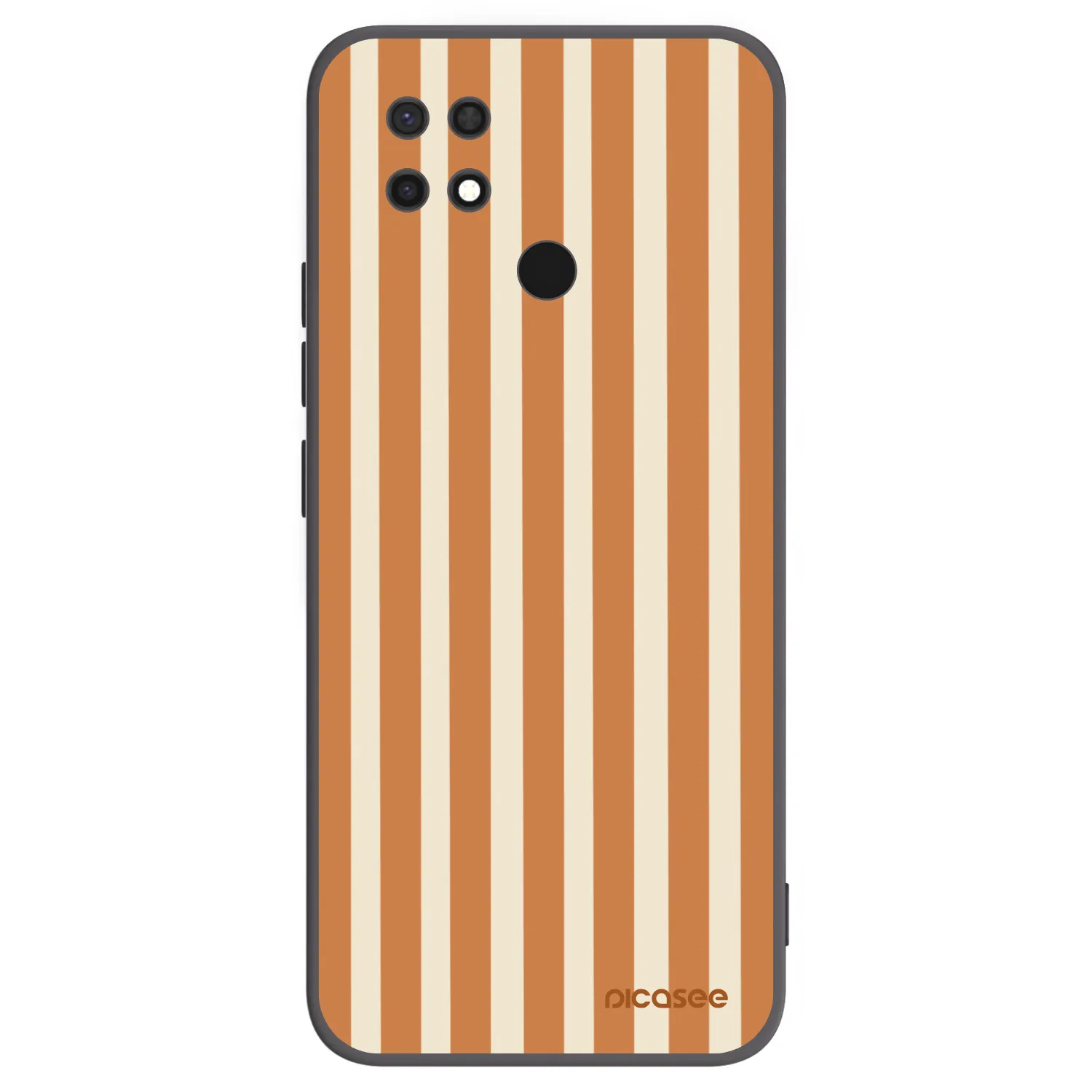 Picasee silikonový černý obal pro Xiaomi Redmi 10C - Orange lines