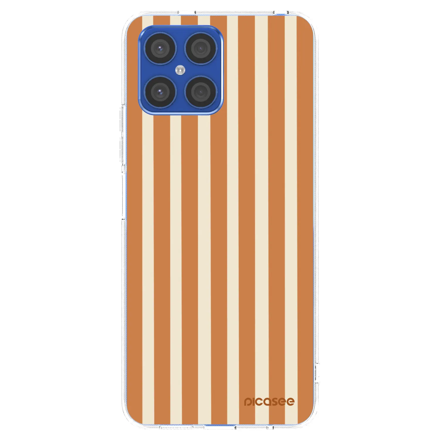 Picasee silikonový průhledný obal pro Honor X8 4G - Orange lines