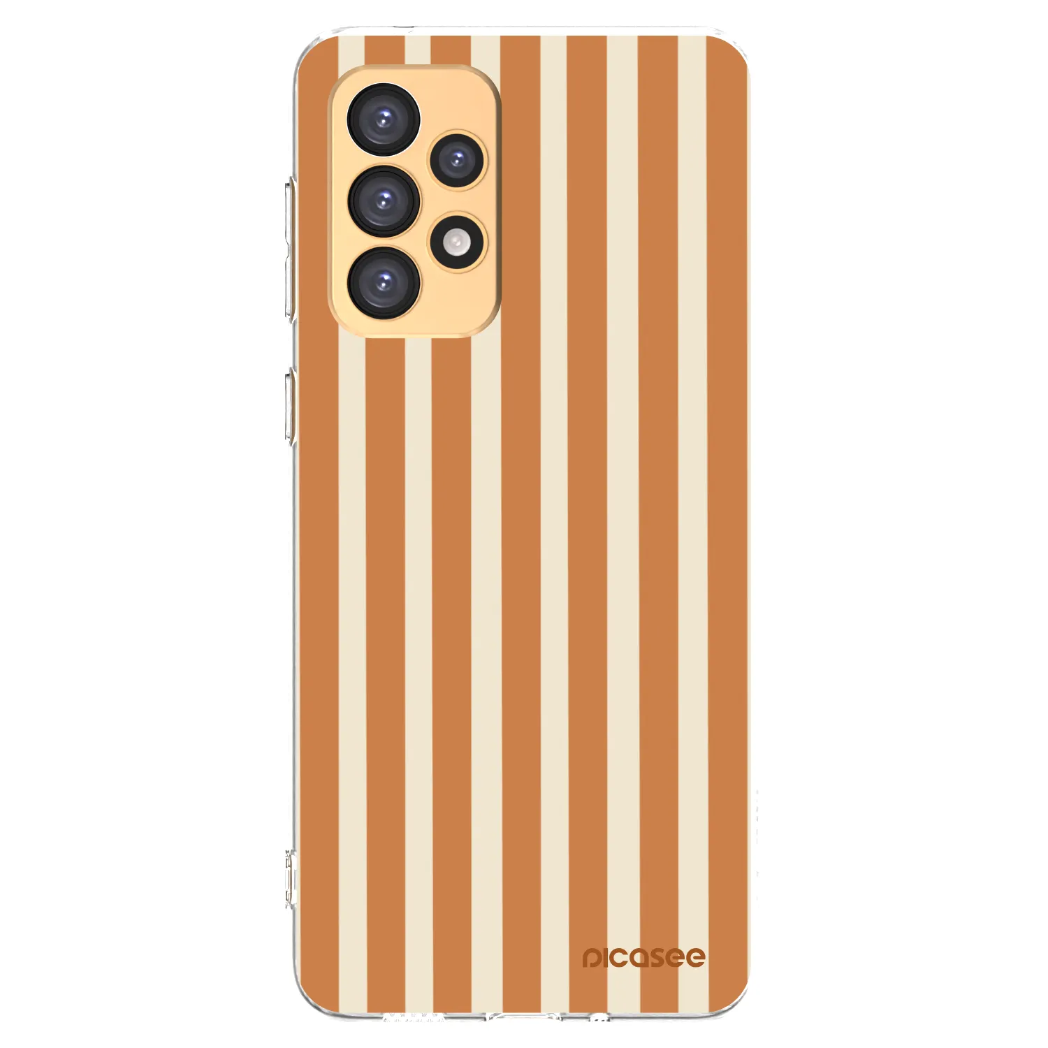 Picasee silikonový průhledný obal pro Samsung Galaxy A33 5G A336 - Orange lines