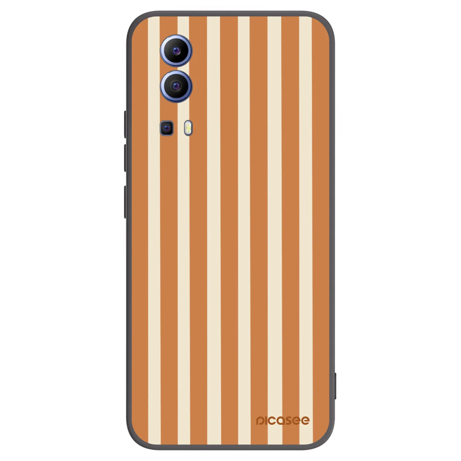 Picasee silikonový černý obal pro Vivo Y52 5G - Orange lines