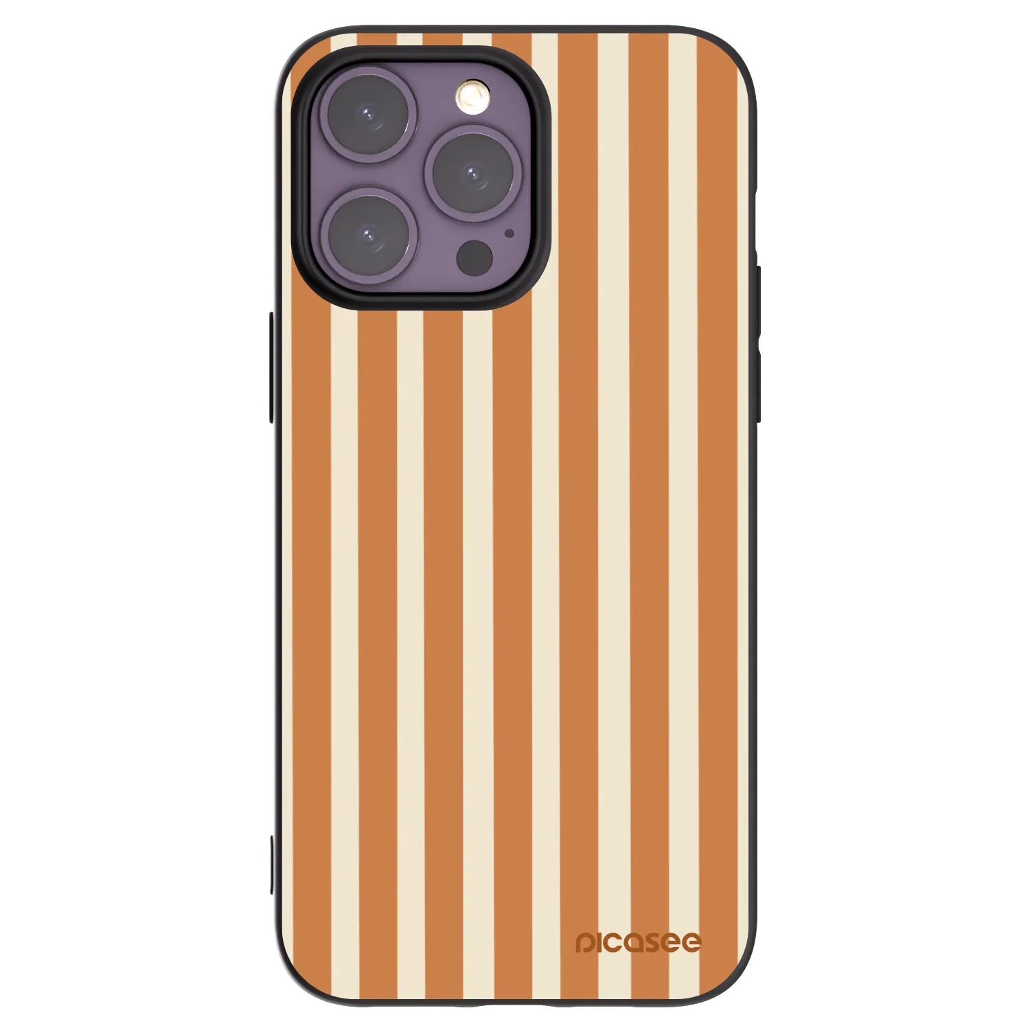 Picasee silikonový černý obal pro Apple iPhone 14 Pro Max - Orange lines