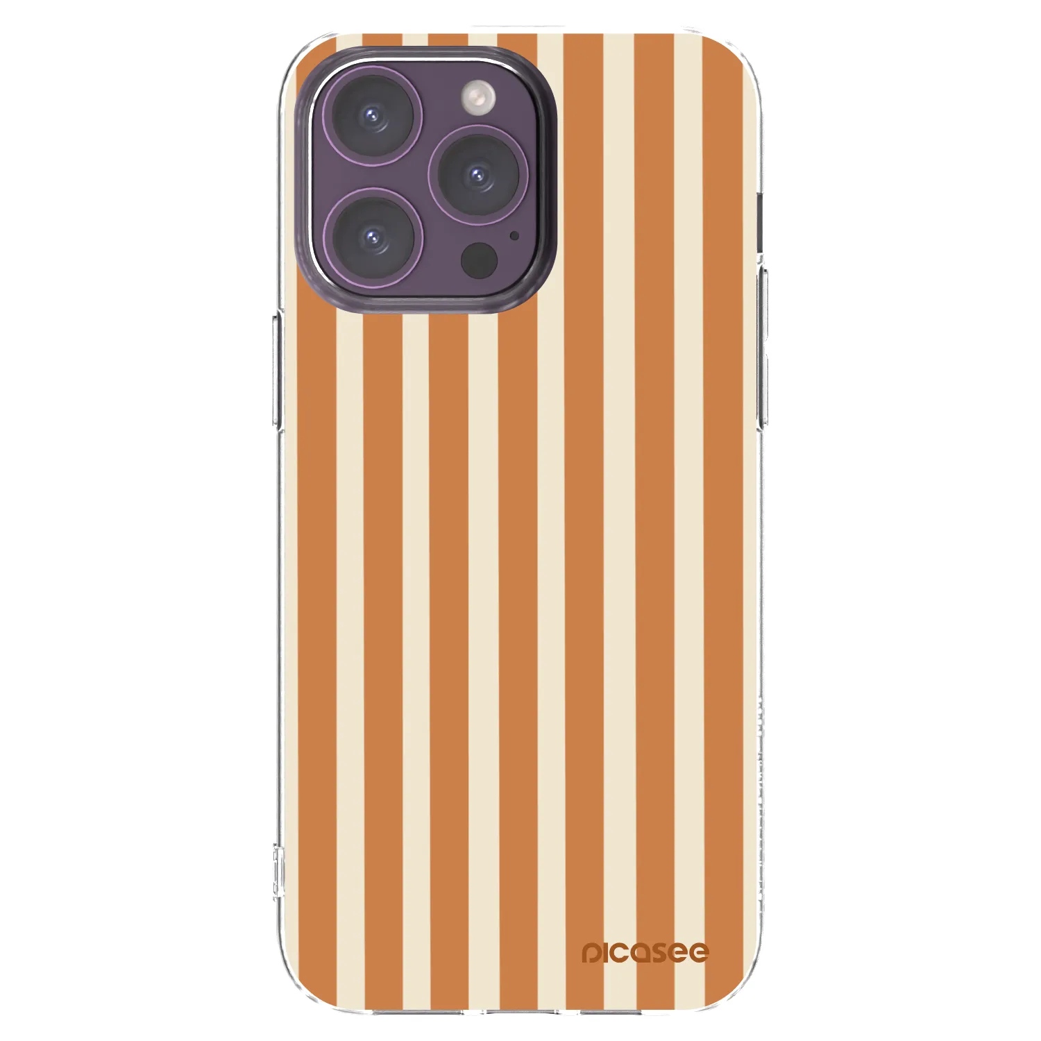 Picasee silikonový průhledný obal pro Apple iPhone 14 Pro Max - Orange lines