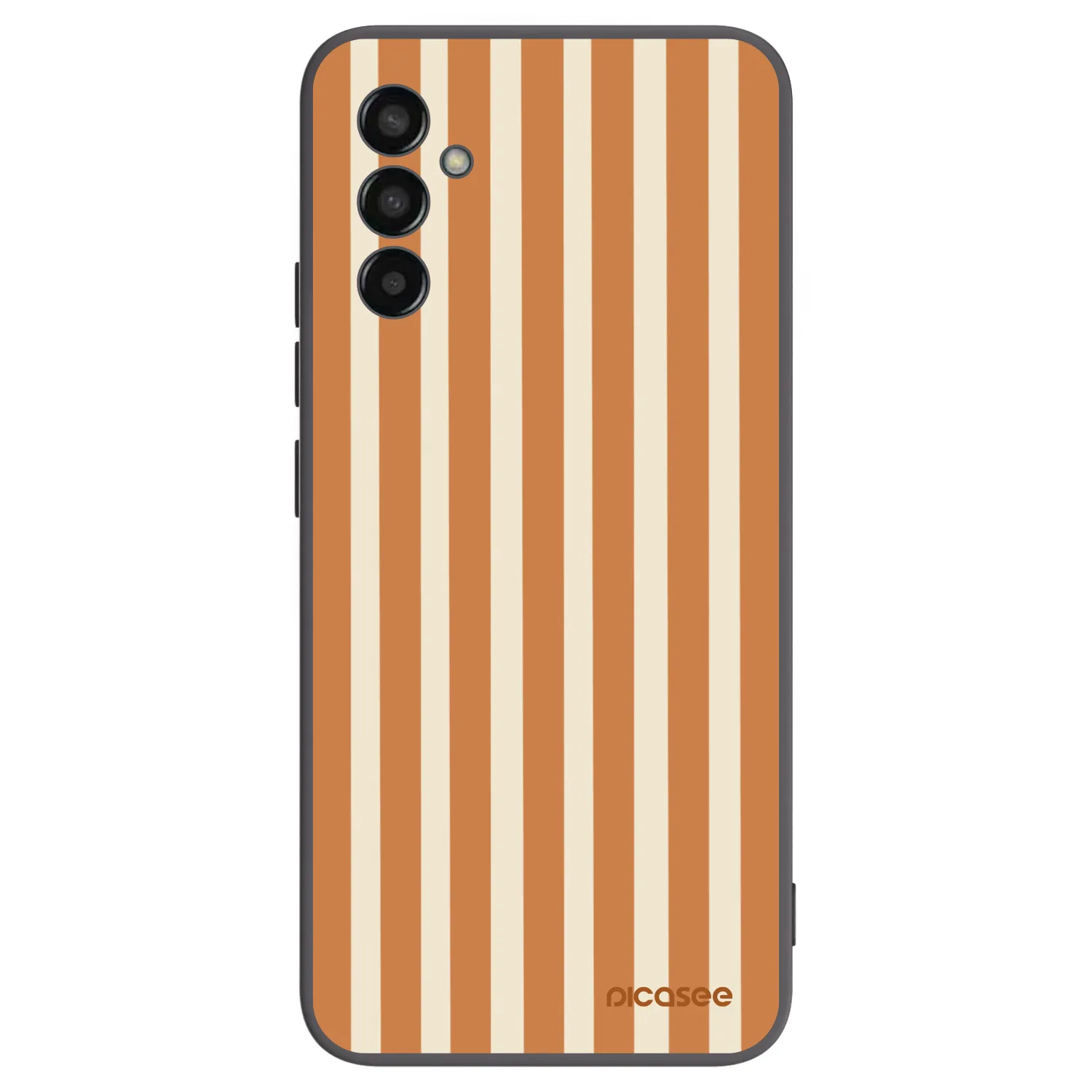 Picasee silikonový černý obal pro Samsung Galaxy M13 M135F - Orange lines