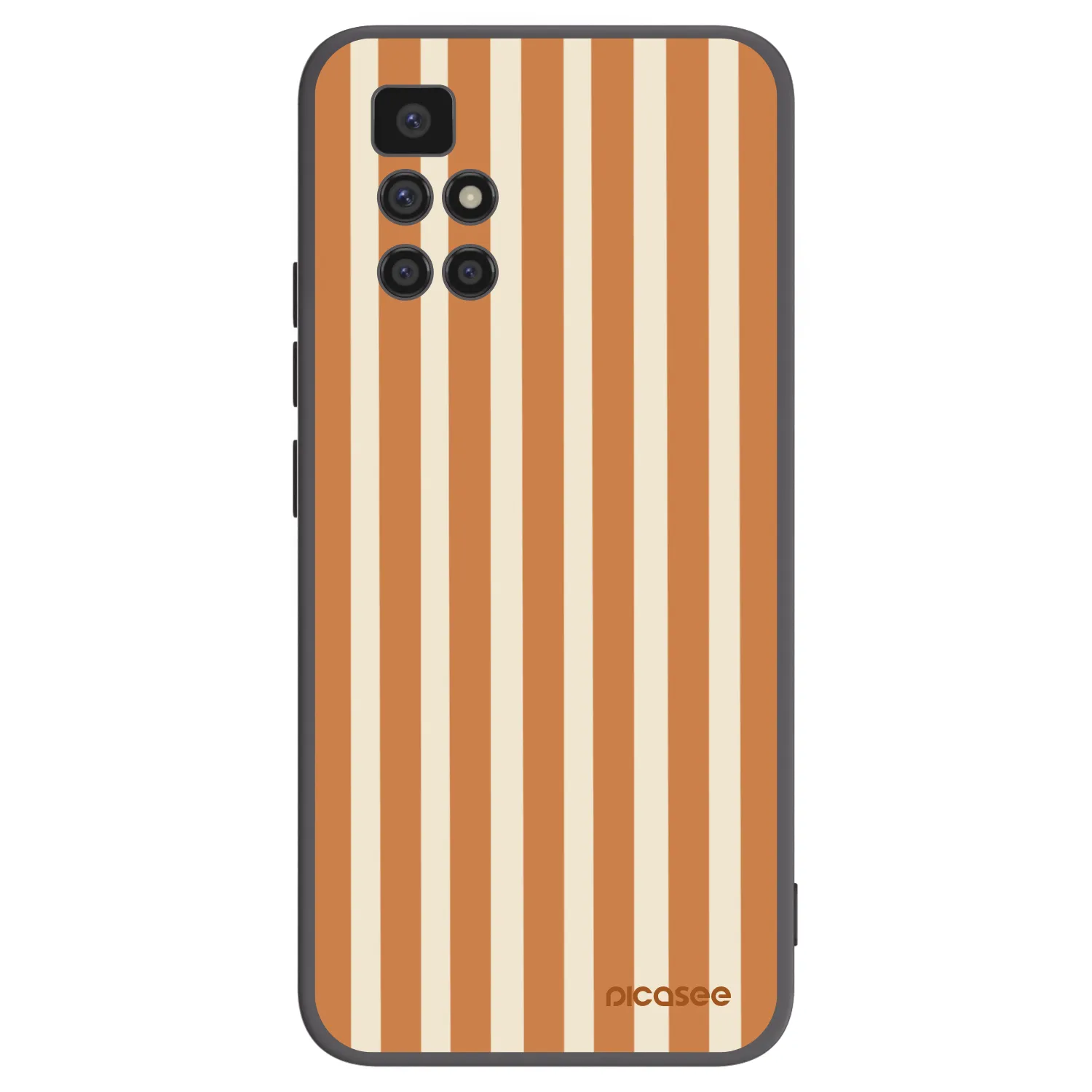 Picasee silikonový černý obal pro Xiaomi Redmi 10 (2022) - Orange lines