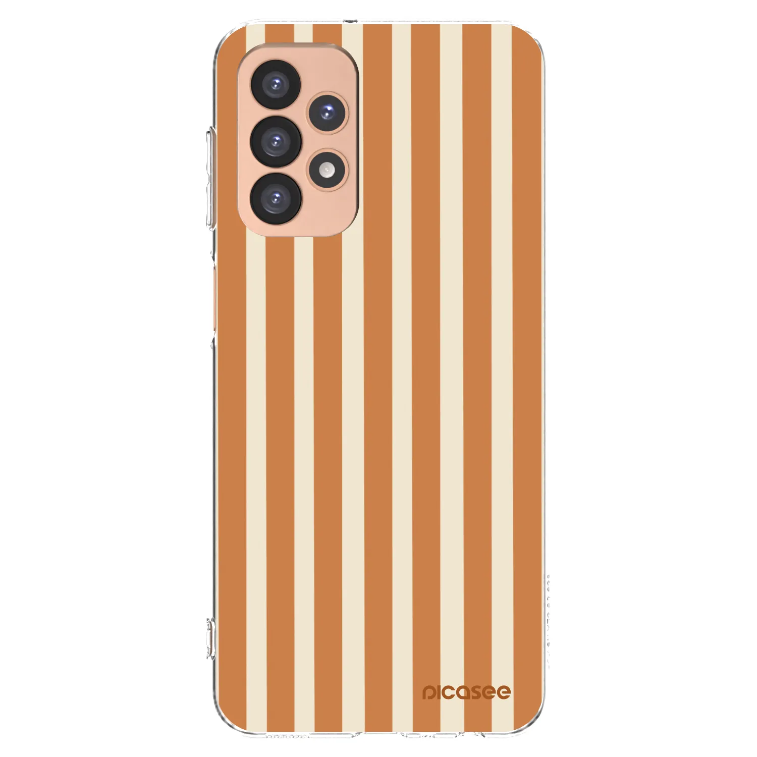 Picasee silikonový průhledný obal pro Samsung Galaxy A23 A236B 5G - Orange lines