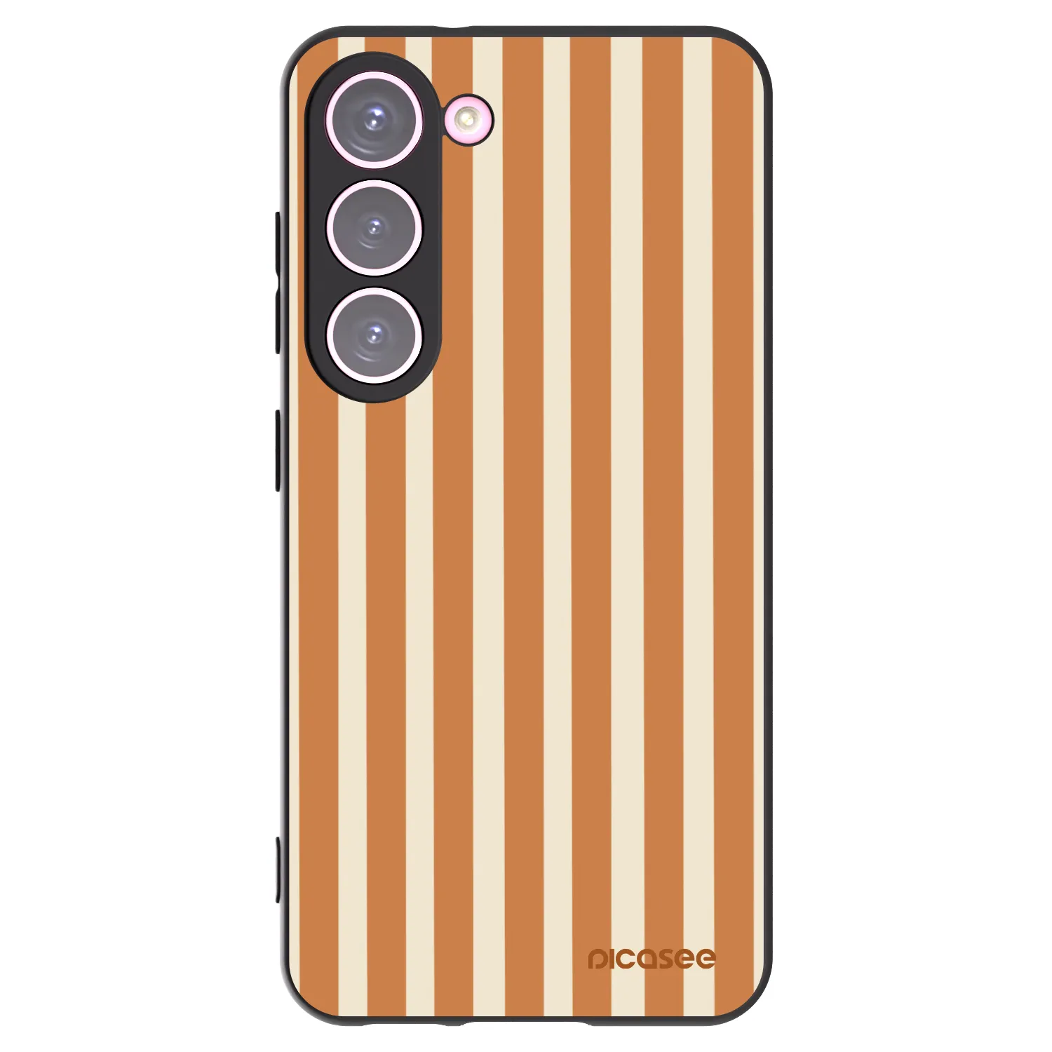 Picasee silikonový černý obal pro Samsung Galaxy S23 5G - Orange lines