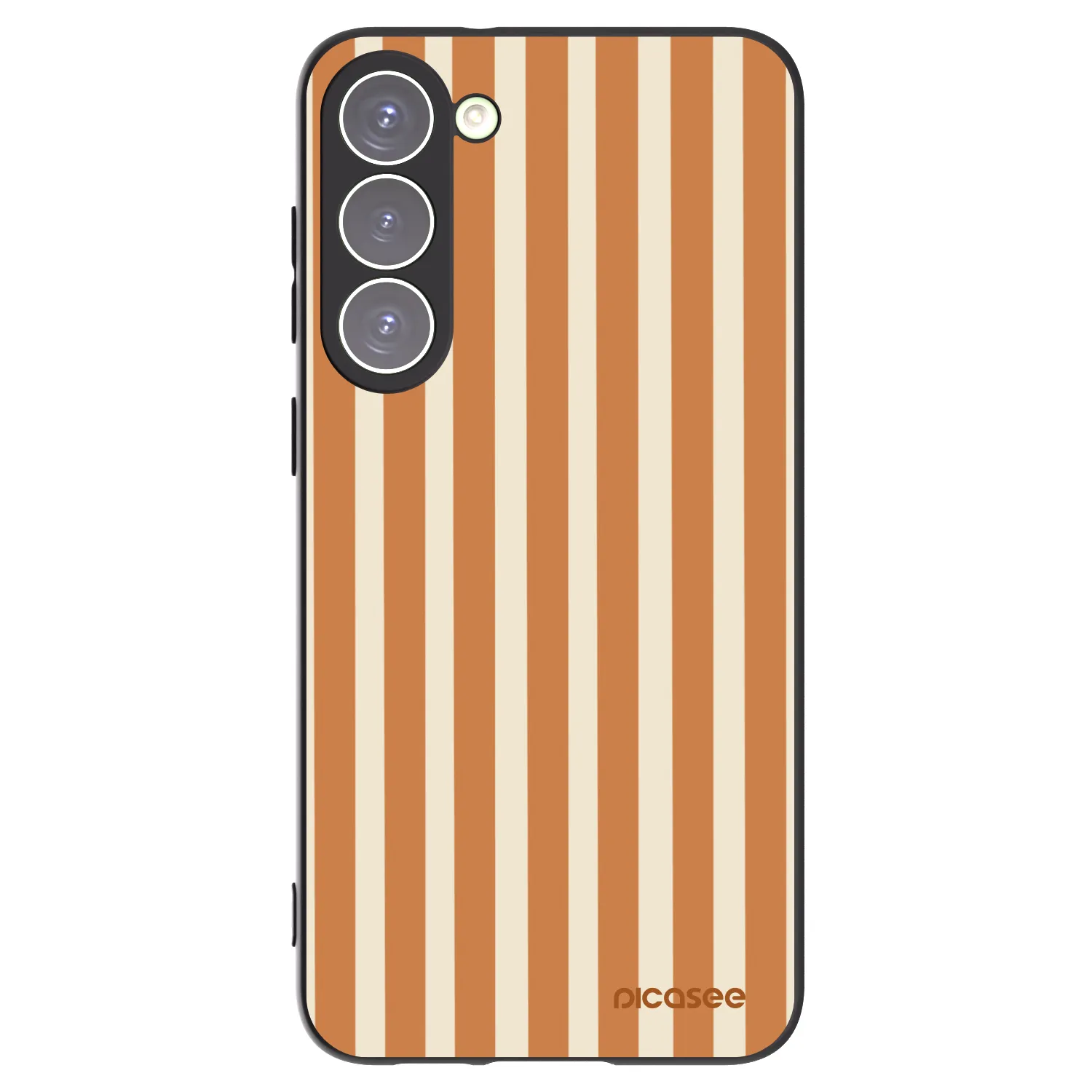 Picasee silikonový černý obal pro Samsung Galaxy S23+ 5G - Orange lines