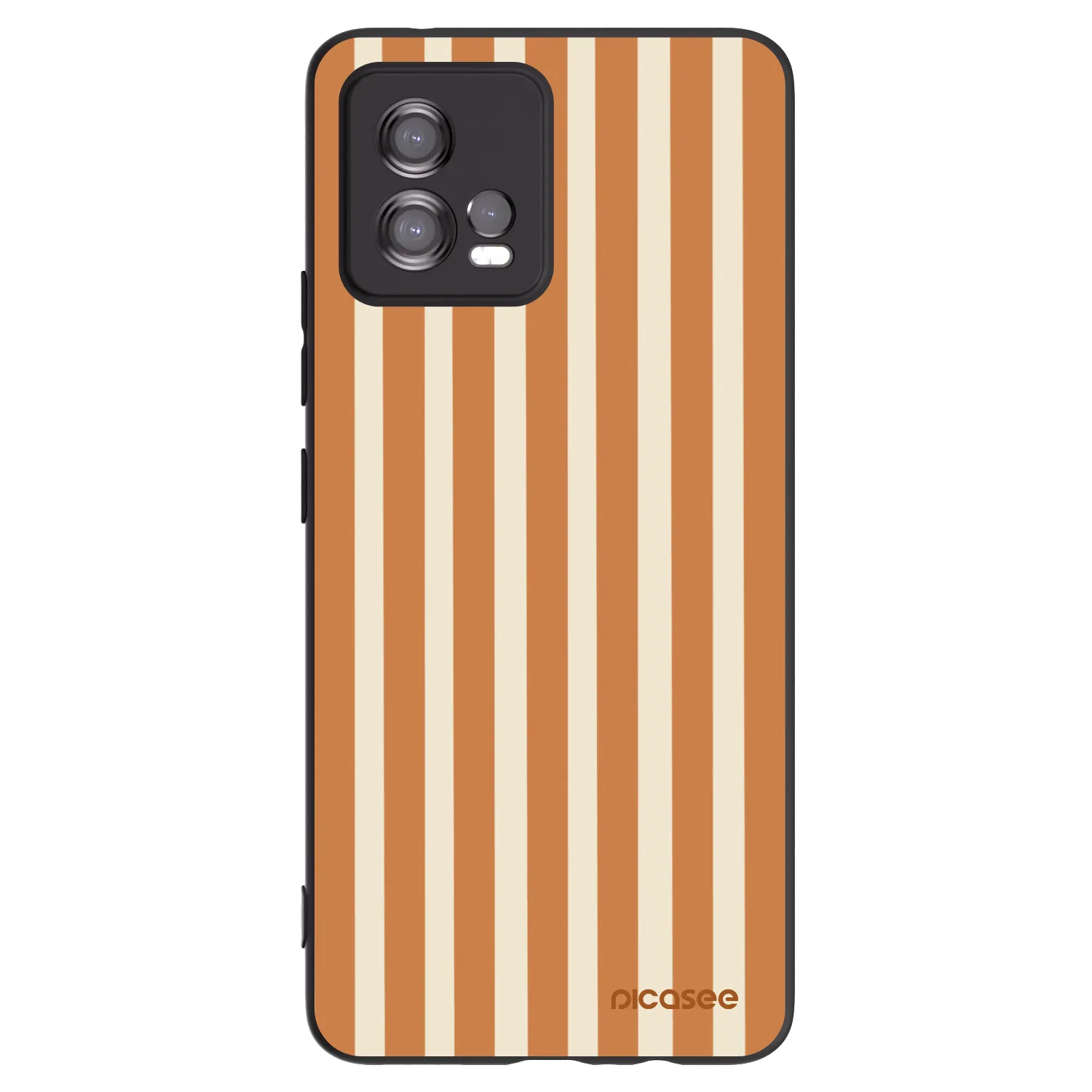 Picasee silikonový černý obal pro Motorola Moto G72 - Orange lines