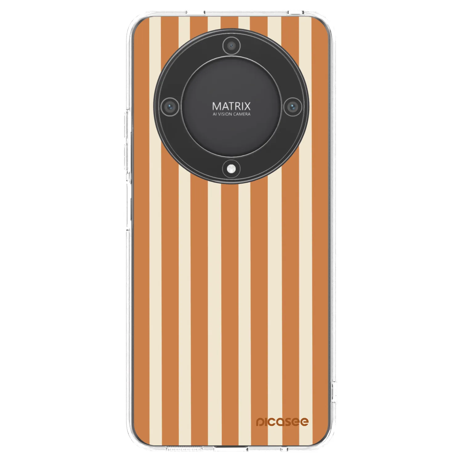 Picasee silikonový průhledný obal pro Honor Magic5 Lite 5G - Orange lines