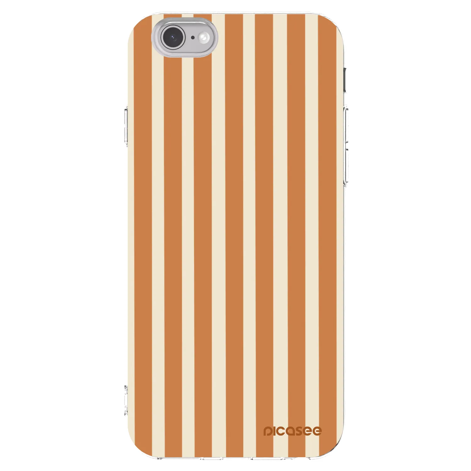 Picasee silikonový průhledný obal pro Apple iPhone 6/6S - Orange lines