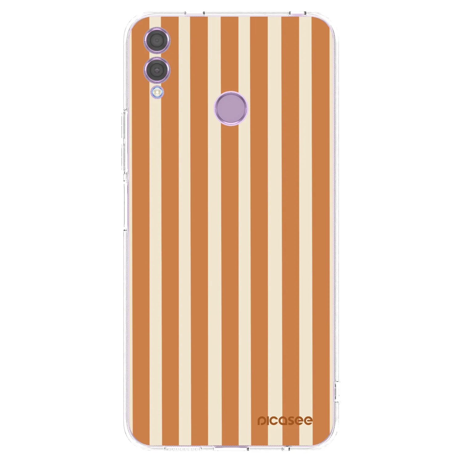 Picasee silikonový průhledný obal pro Honor 8X - Orange lines