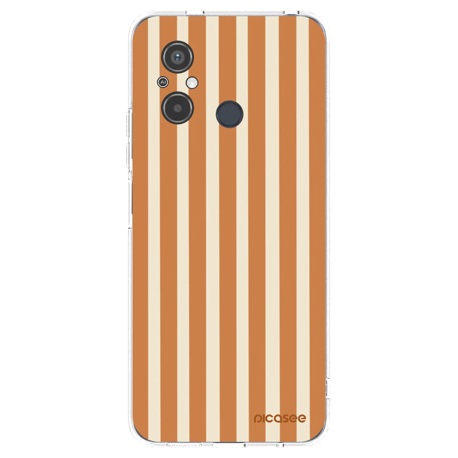 Picasee silikonový průhledný obal pro Xiaomi Redmi 12C - Orange lines