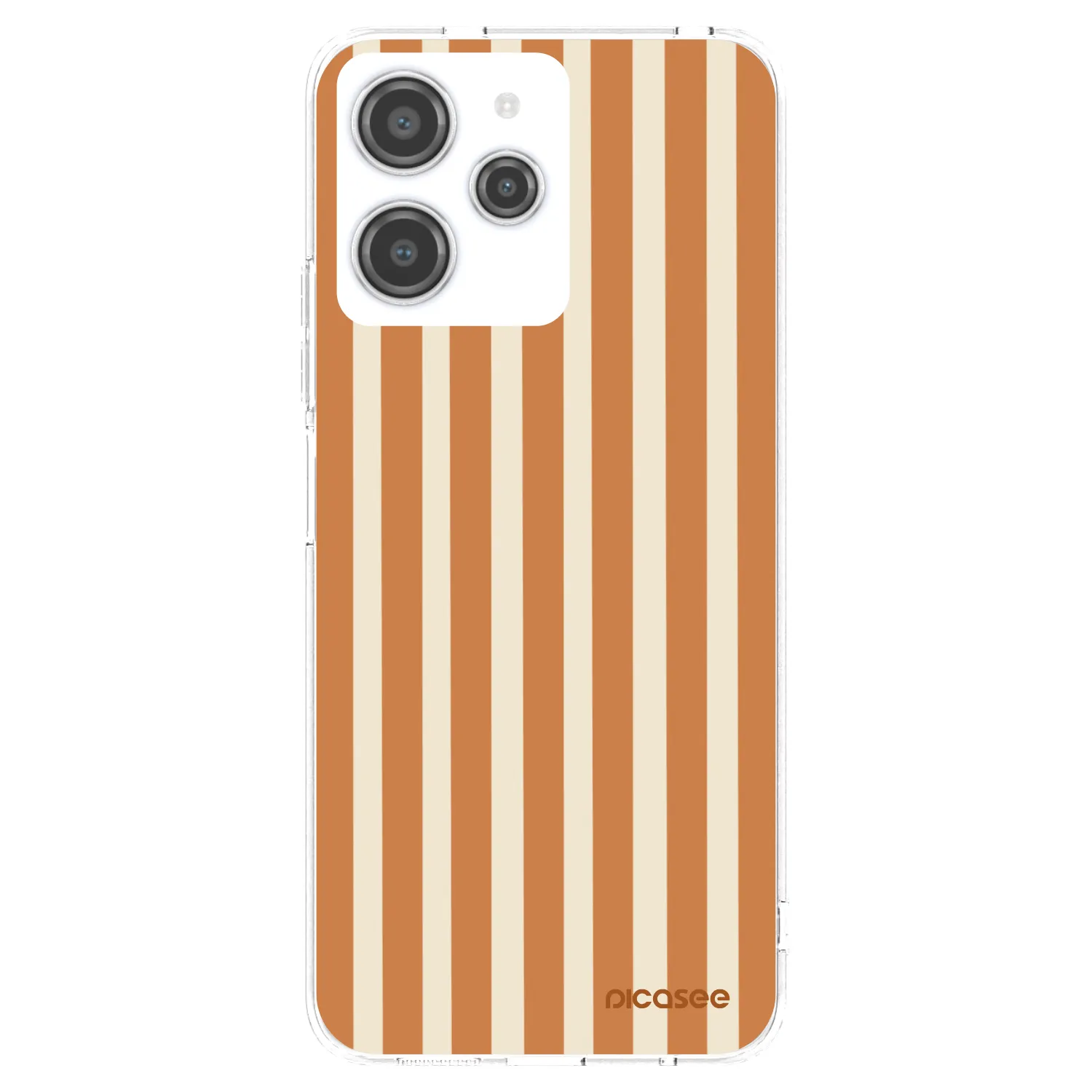 Picasee silikonový průhledný obal pro Xiaomi Redmi 12 4G - Orange lines