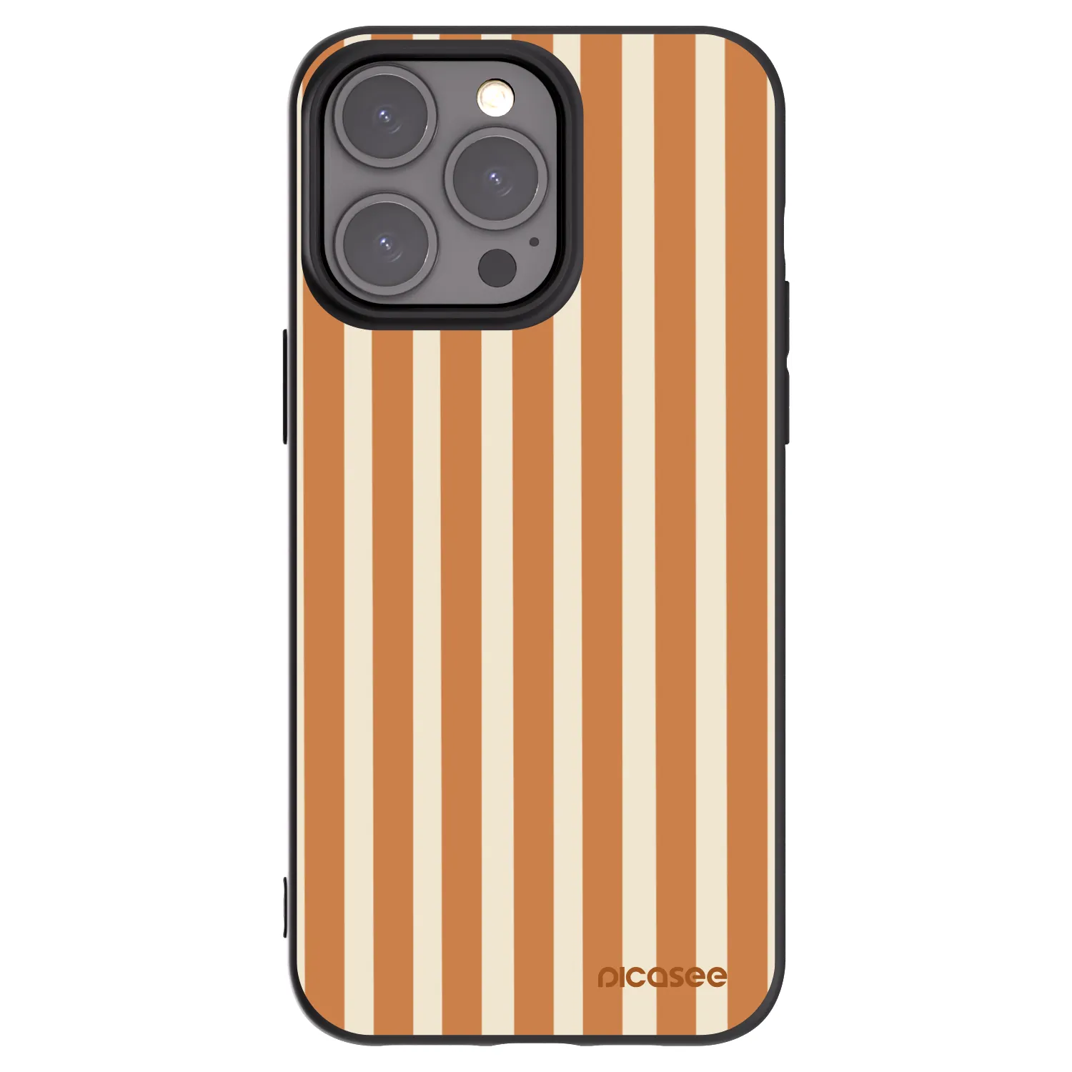 Picasee silikonový černý obal pro Apple iPhone 15 Pro Max - Orange lines