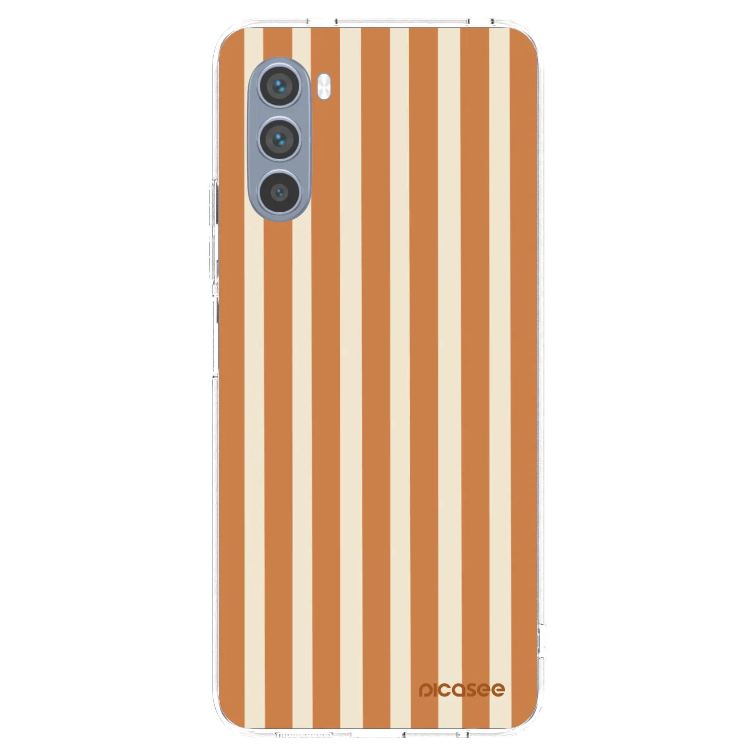 Picasee silikonový průhledný obal pro Motorola Moto G62 - Orange lines