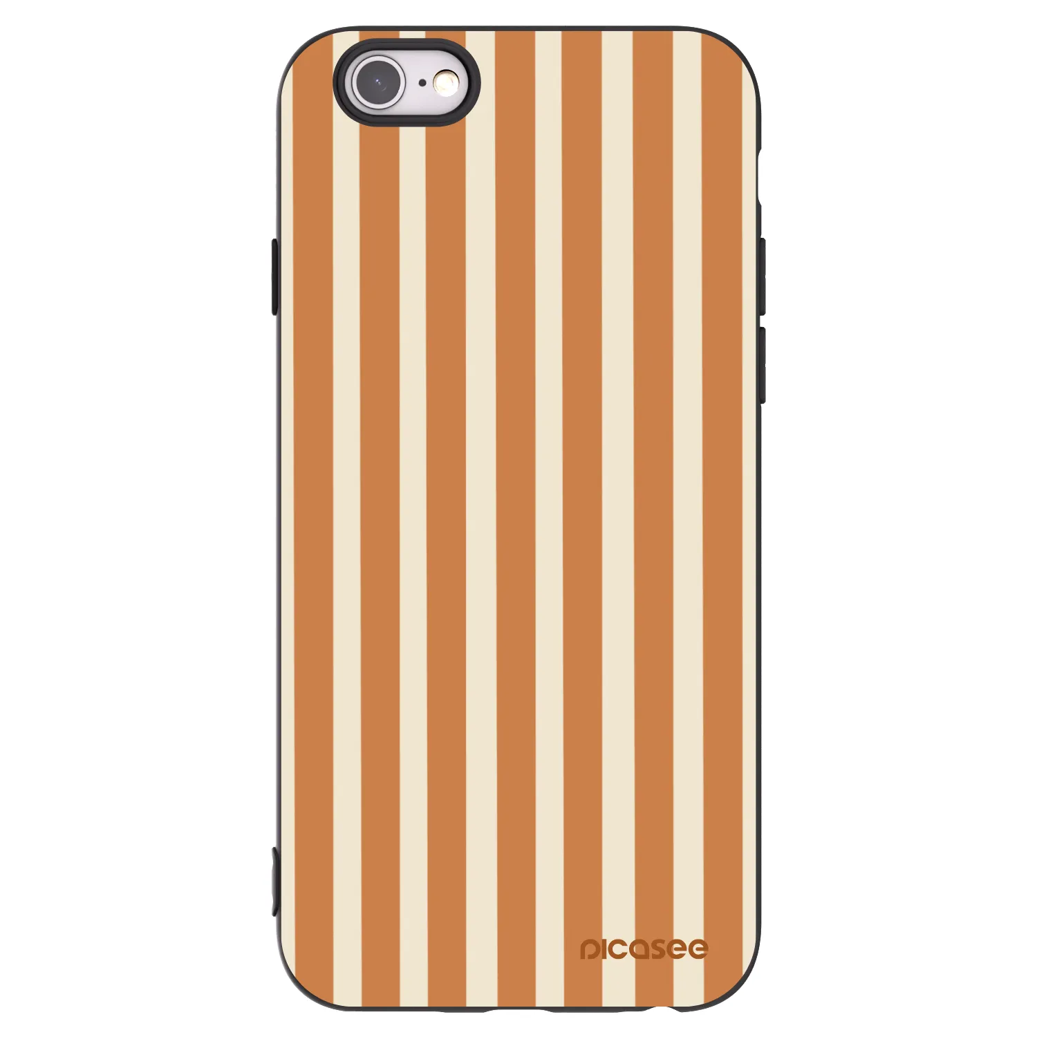 Picasee silikonový černý obal pro Apple iPhone 6/6S - Orange lines