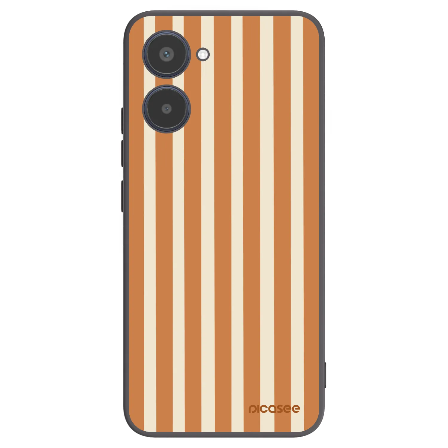 Picasee silikonový černý obal pro Realme 10 4G - Orange lines