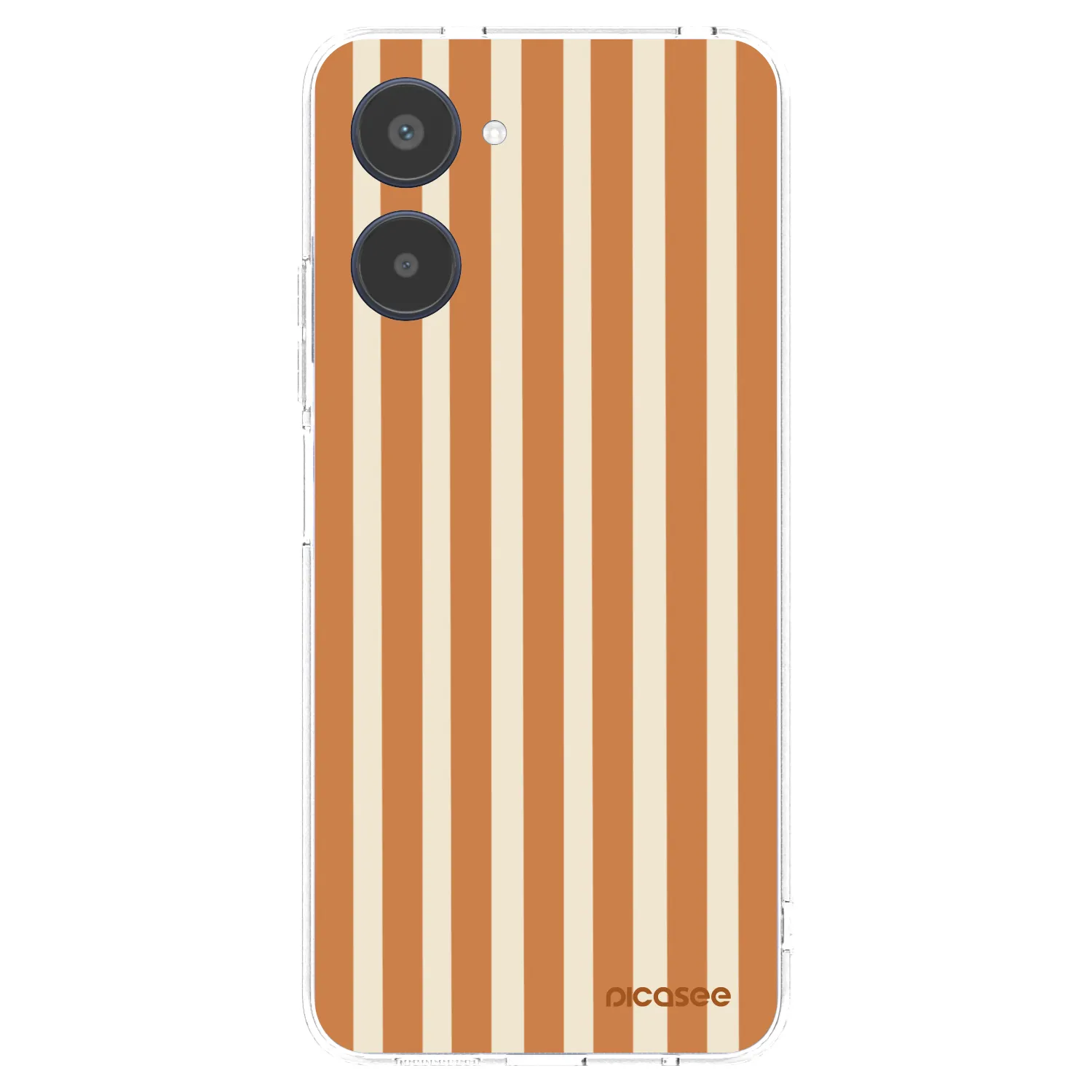 Picasee silikonový průhledný obal pro Realme 10 4G - Orange lines