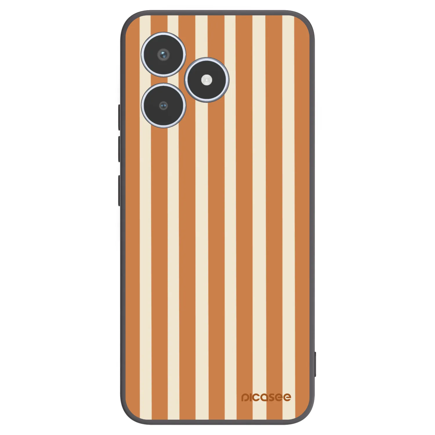 Picasee silikonový černý obal pro Realme C53 - Orange lines