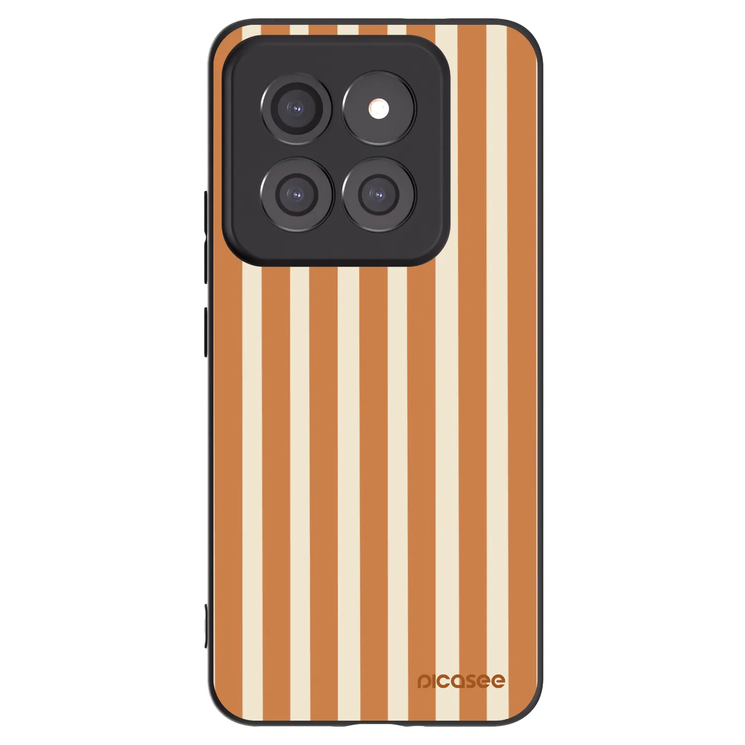 Picasee silikonový černý obal pro Xiaomi 14 Pro - Orange lines