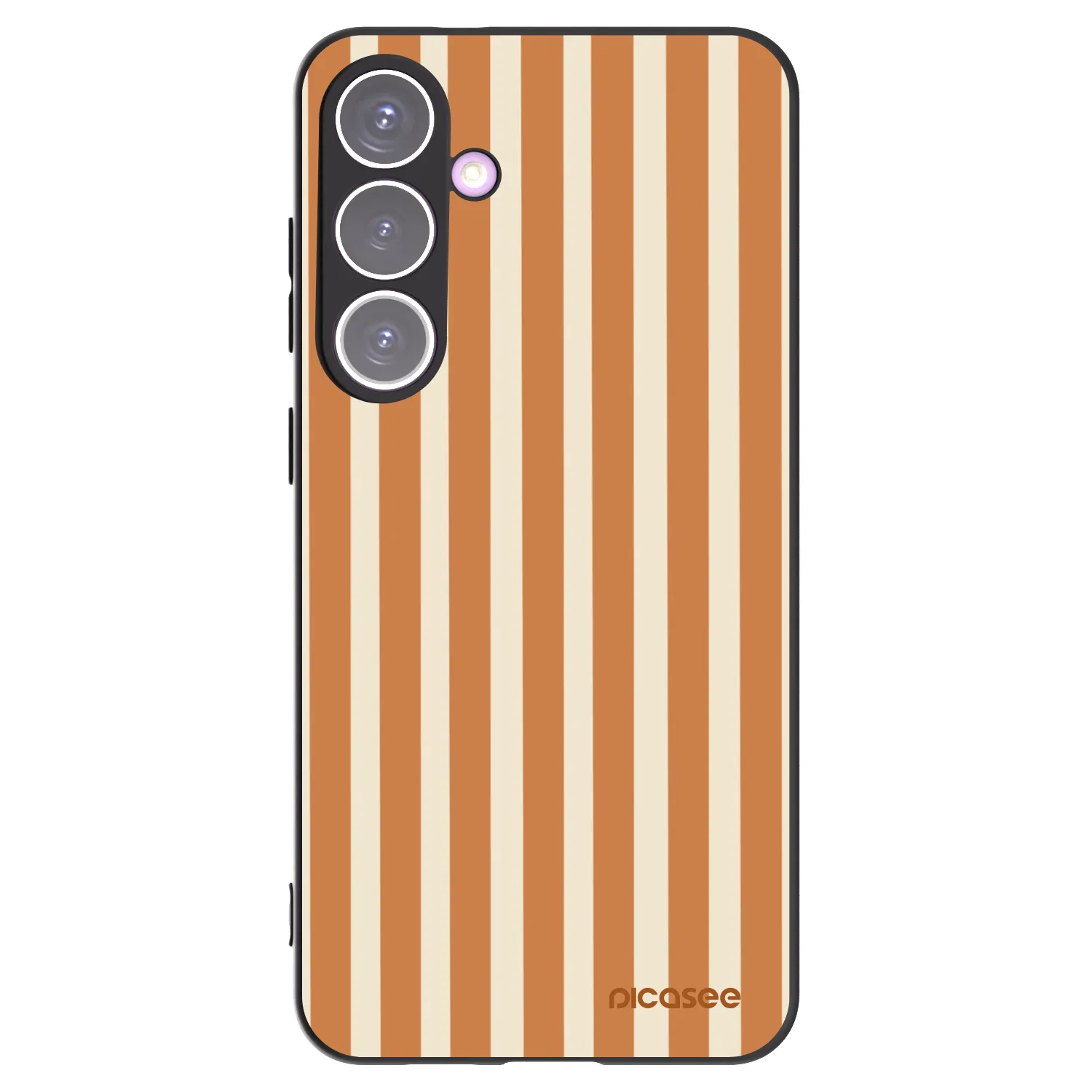 Picasee silikonový černý obal pro Samsung Galaxy S24+ S926B 5G - Orange lines