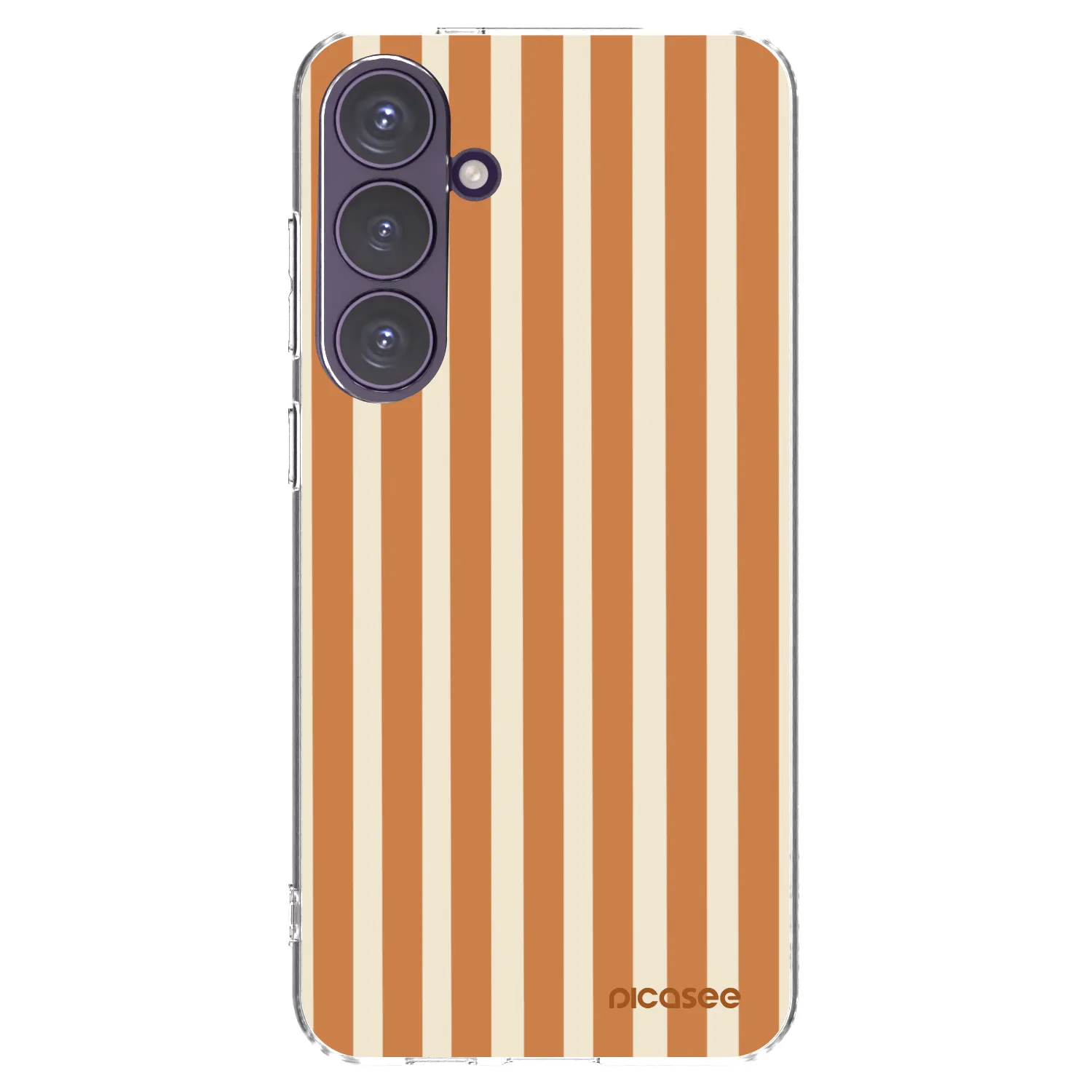 Picasee silikonový průhledný obal pro Samsung Galaxy S24+ S926B 5G - Orange lines