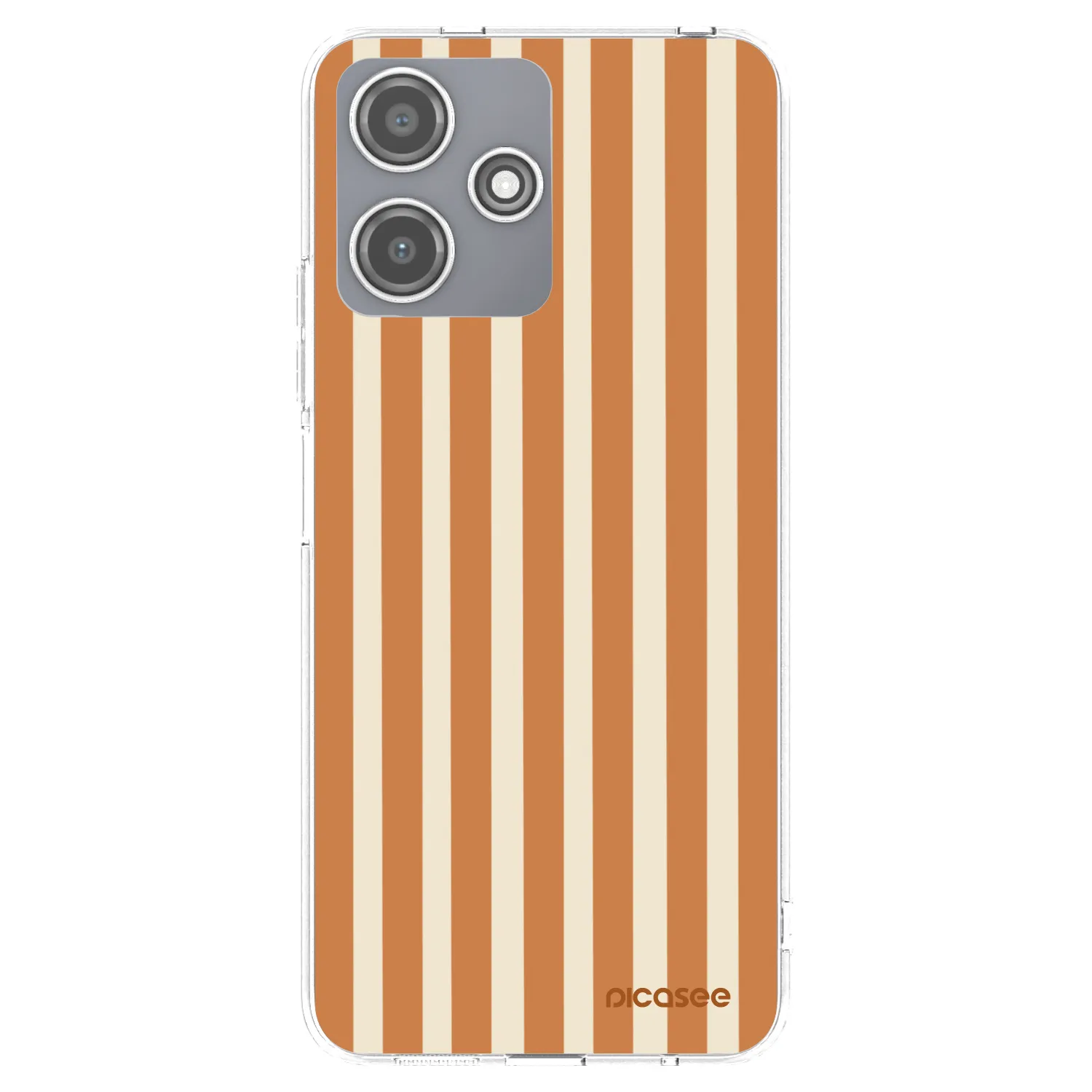 Picasee silikonový průhledný obal pro Xiaomi Redmi 12 5G - Orange lines