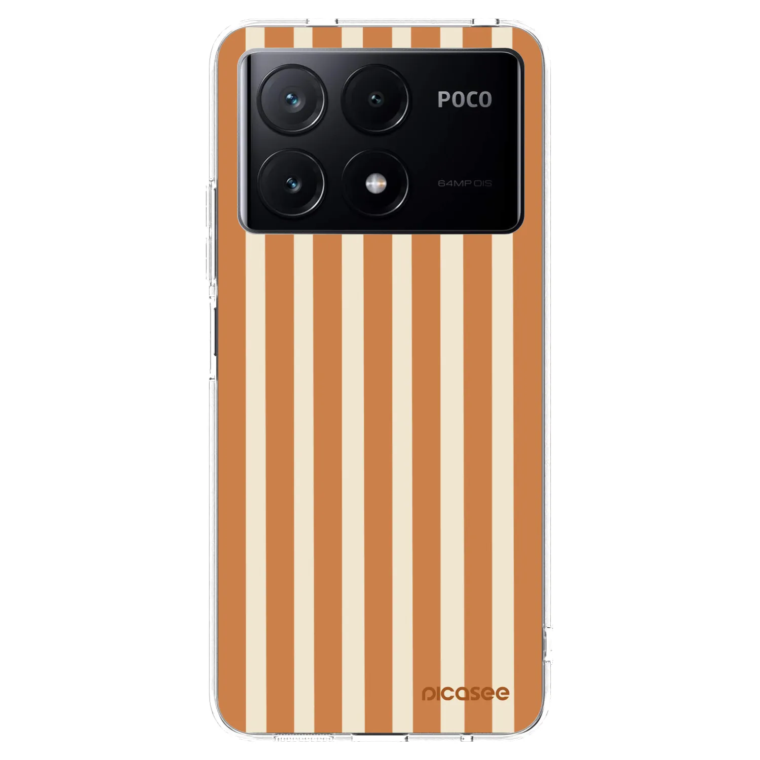 Picasee silikonový průhledný obal pro Xiaomi Poco X6 Pro - Orange lines