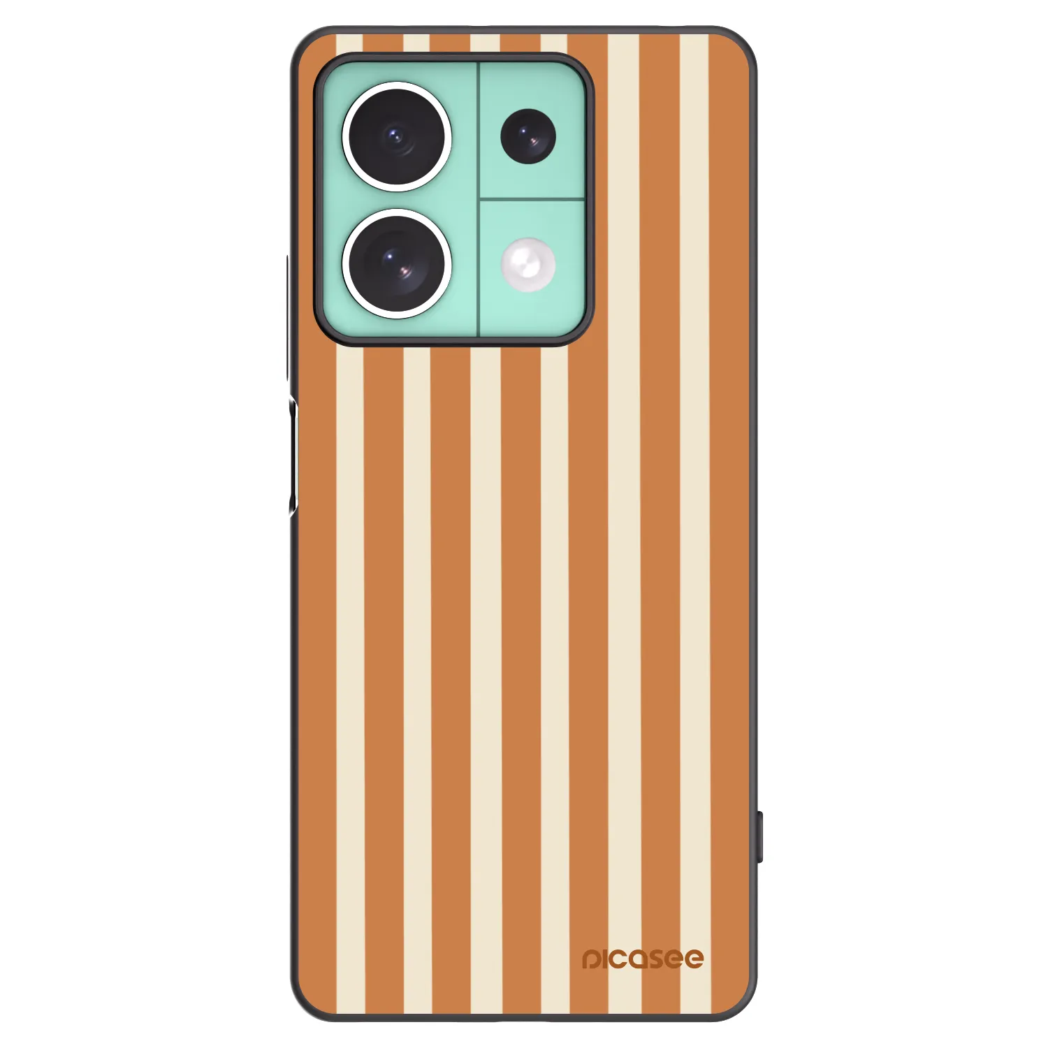 Picasee silikonový černý obal pro Xiaomi Redmi Note 13 5G - Orange lines