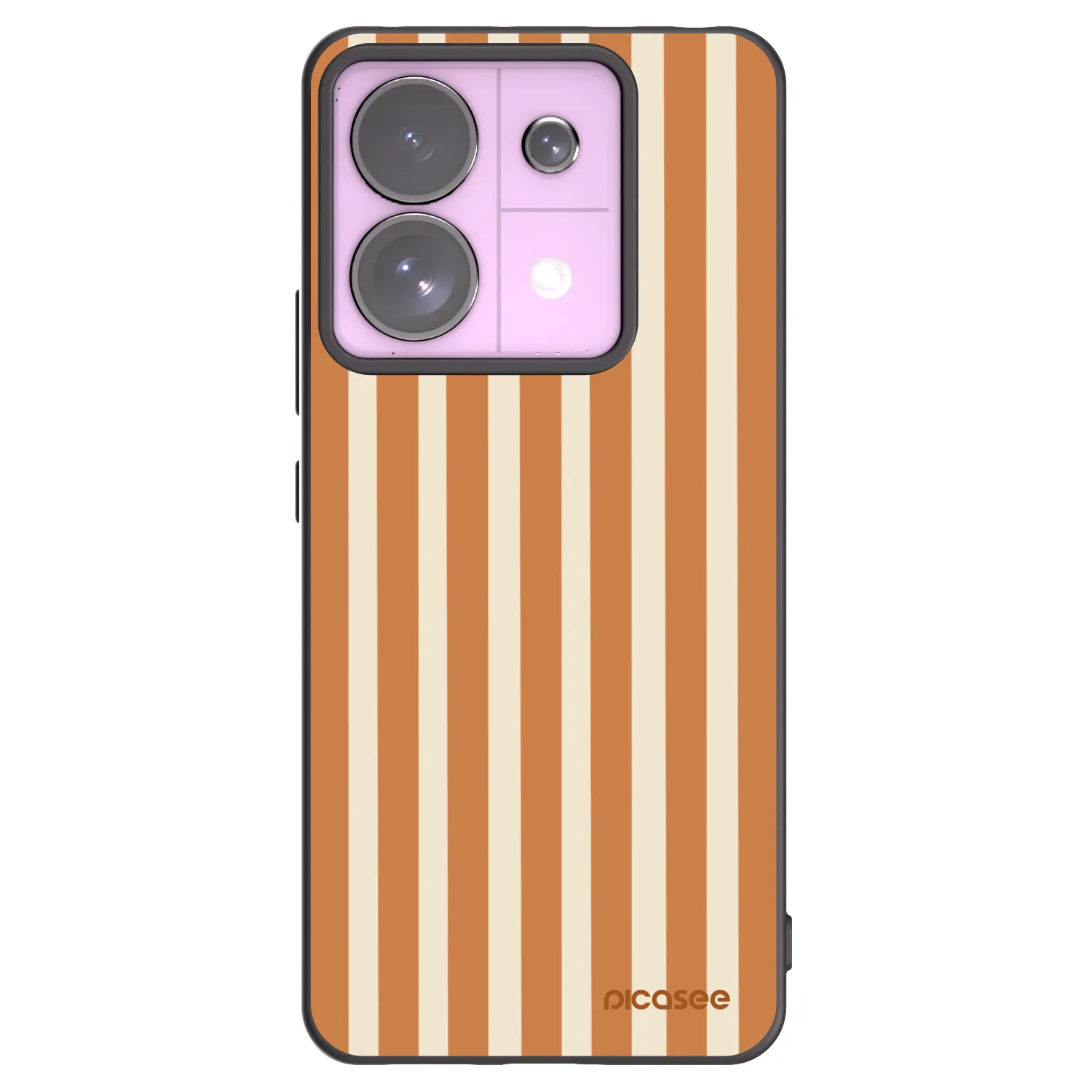 Picasee silikonový černý obal pro Xiaomi Redmi Note 13 Pro 5G - Orange lines