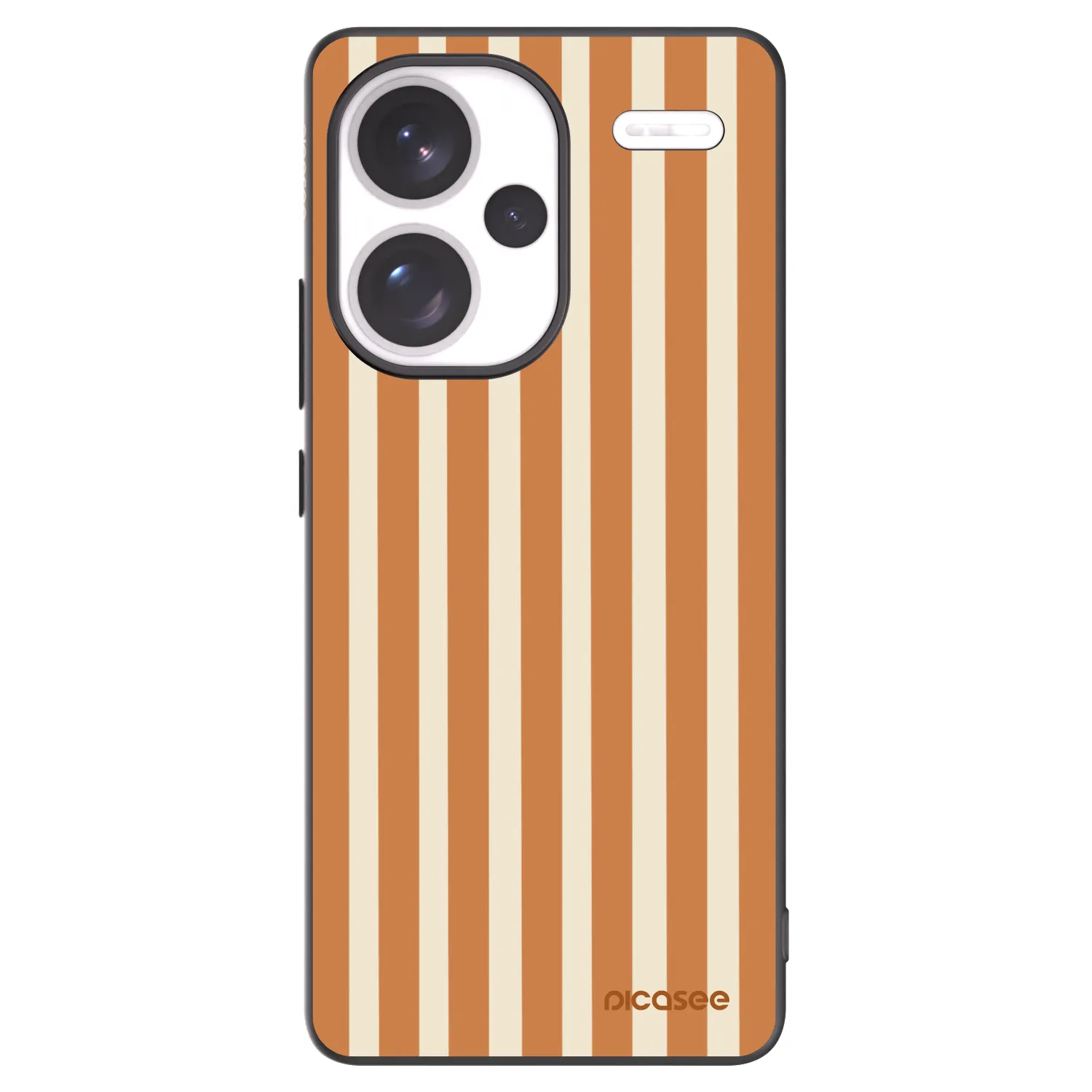 Picasee silikonový černý obal pro Xiaomi Redmi Note 13 Pro+ 5G - Orange lines
