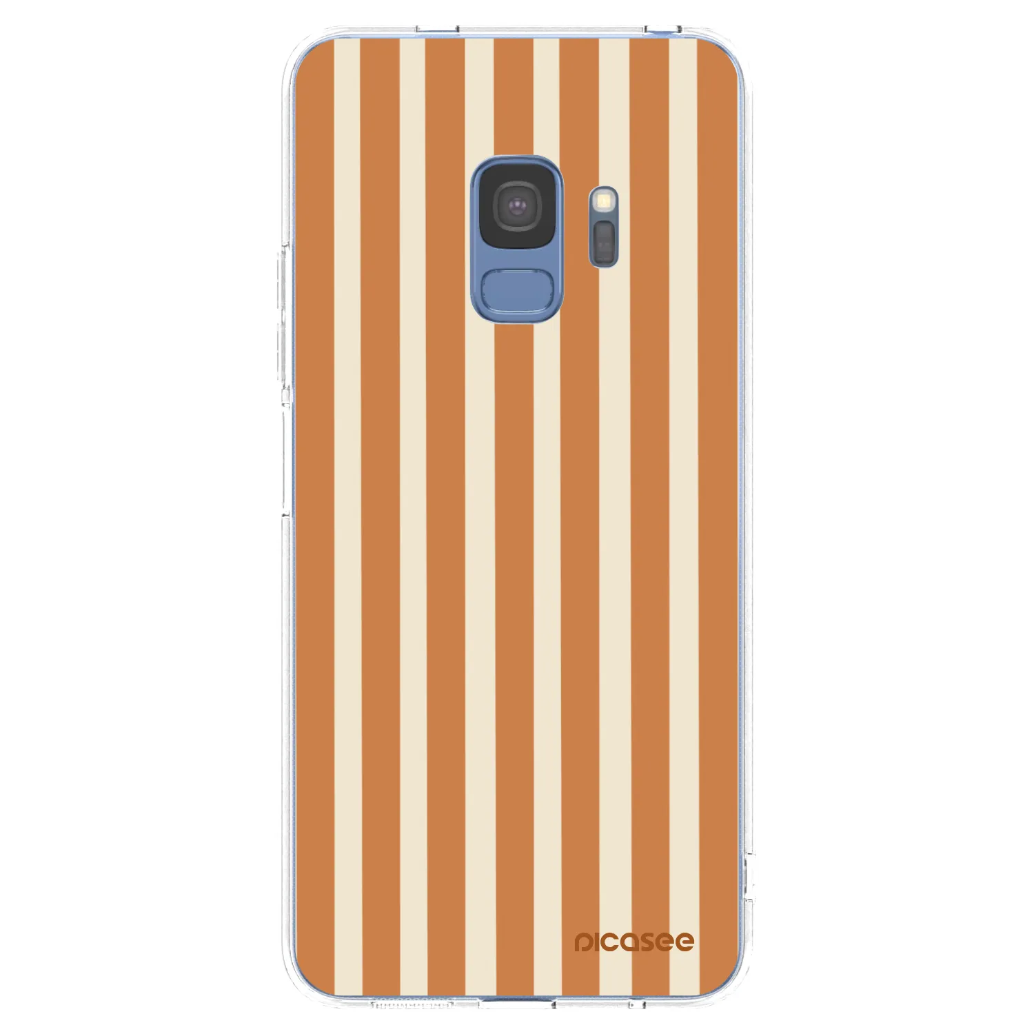 Picasee silikonový průhledný obal pro Samsung Galaxy S9 G960F - Orange lines