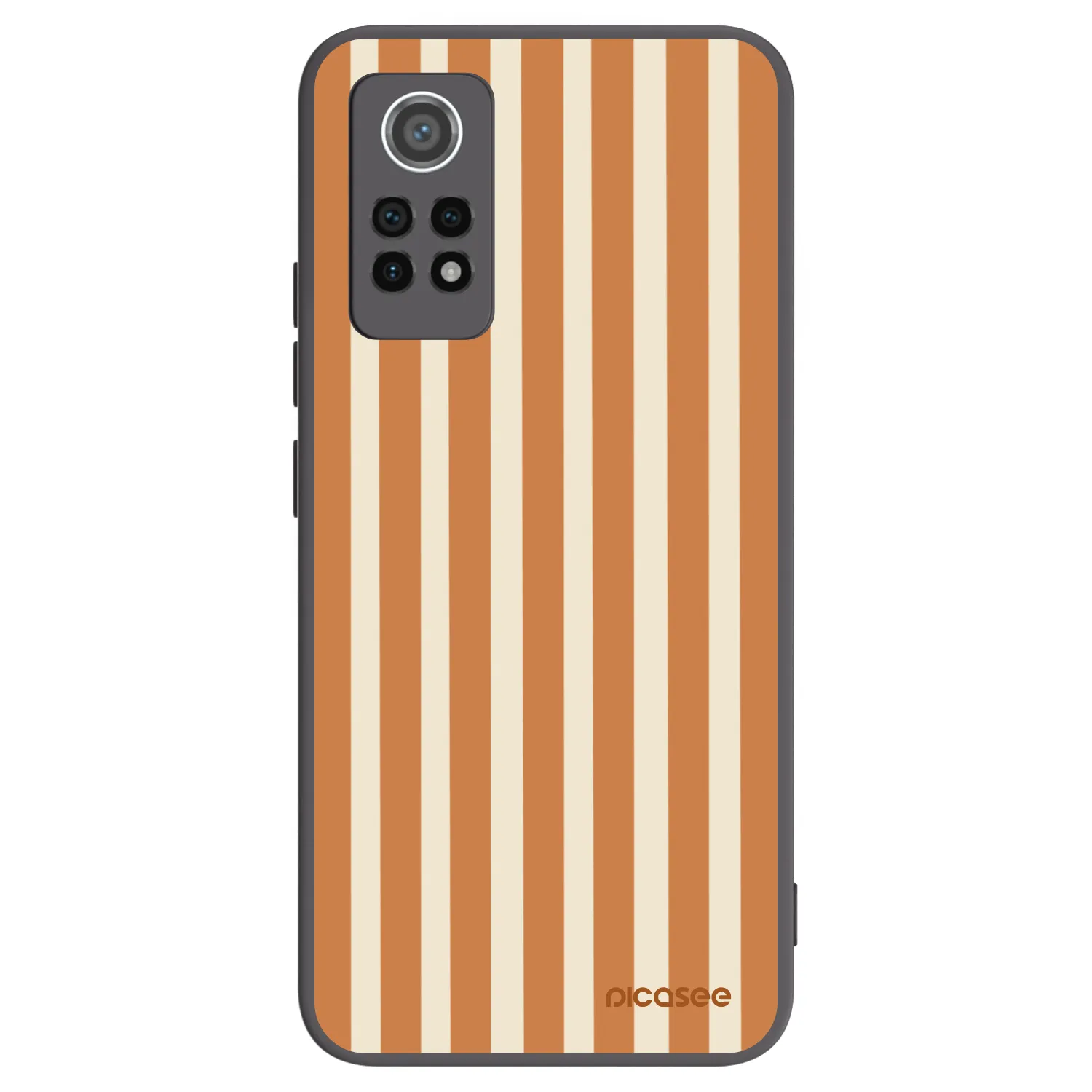 Picasee silikonový černý obal pro Xiaomi Redmi Note 12 Pro 4G - Orange lines